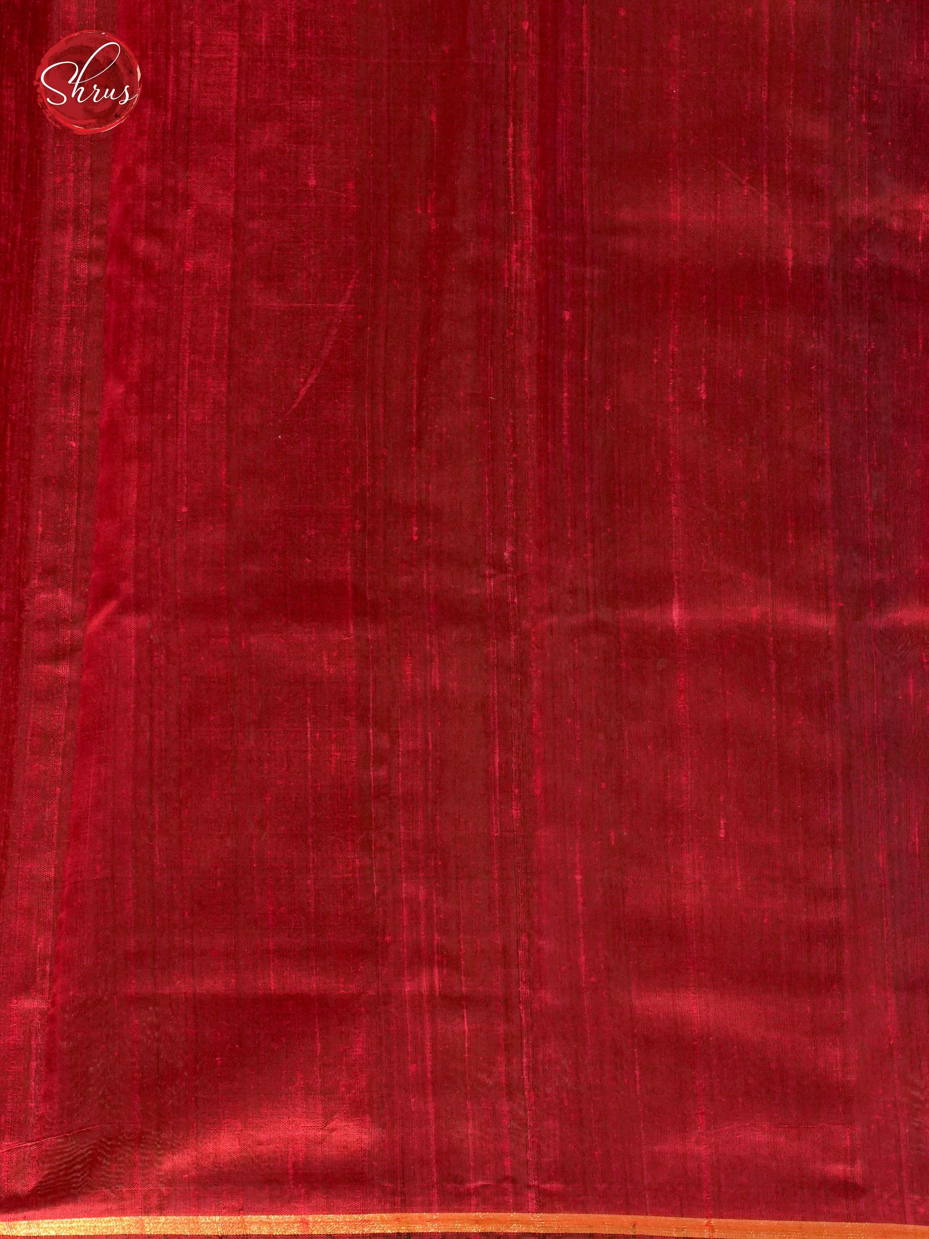 Jet Black and Red - Raw Silk Saree - Shop on ShrusEternity.com