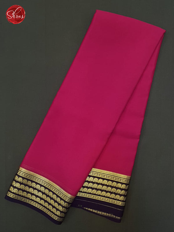 Pink & Blue- Mysore Silk Saree - Shop on ShrusEternity.com