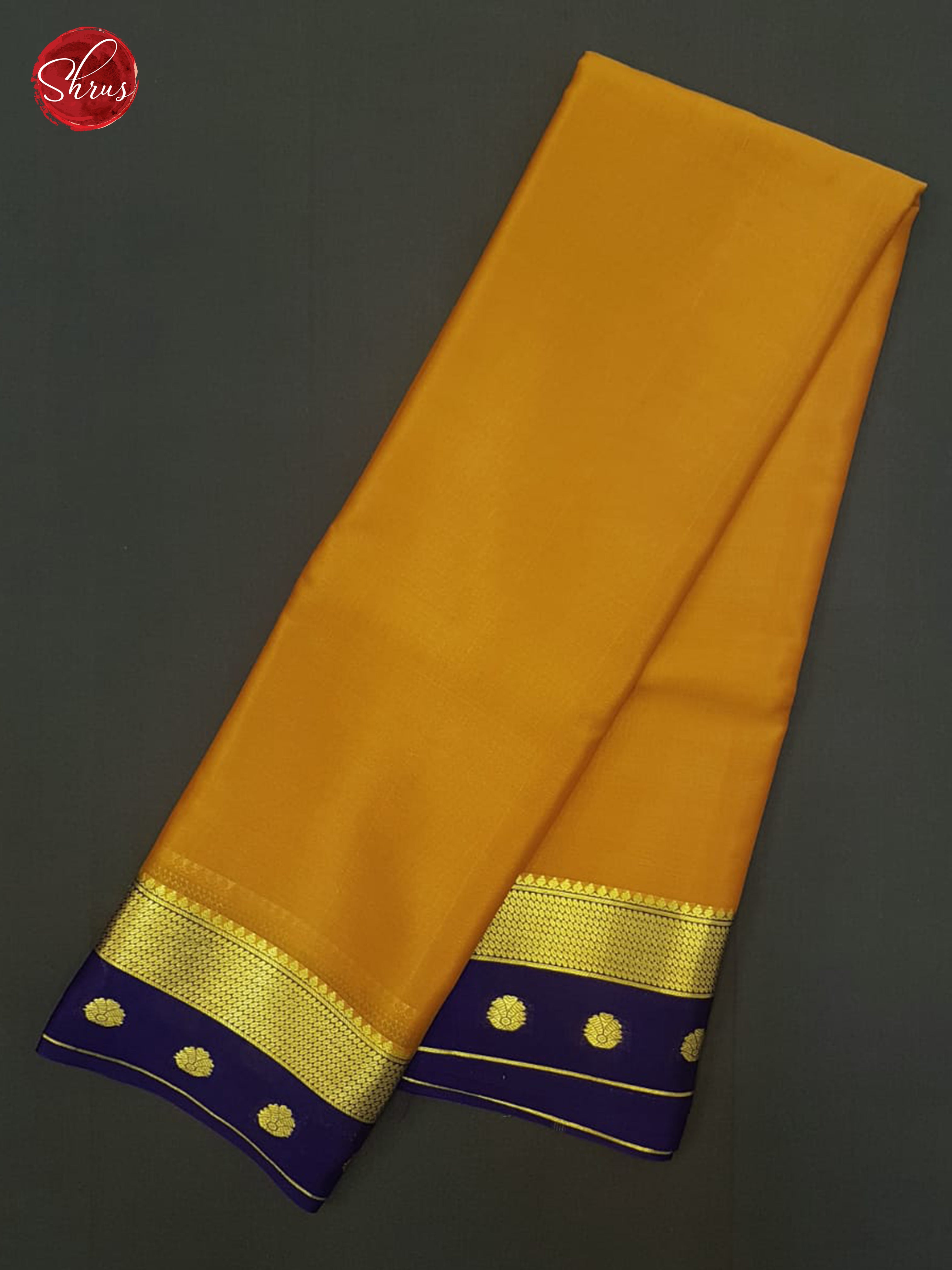 Mustard & Blue- Mysore Silk Saree - Shop on ShrusEternity.com