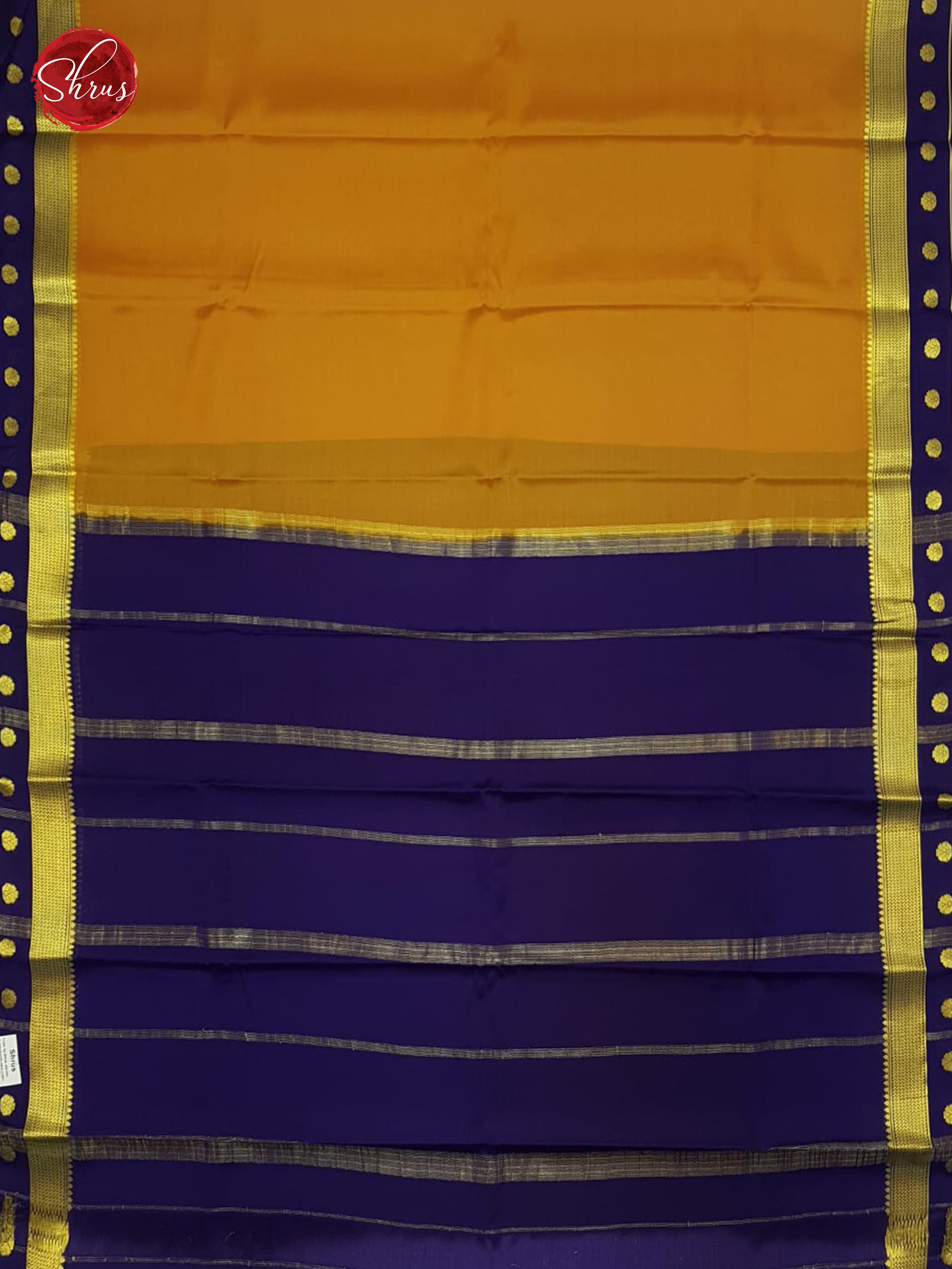 Mustard & Blue- Mysore Silk Saree - Shop on ShrusEternity.com