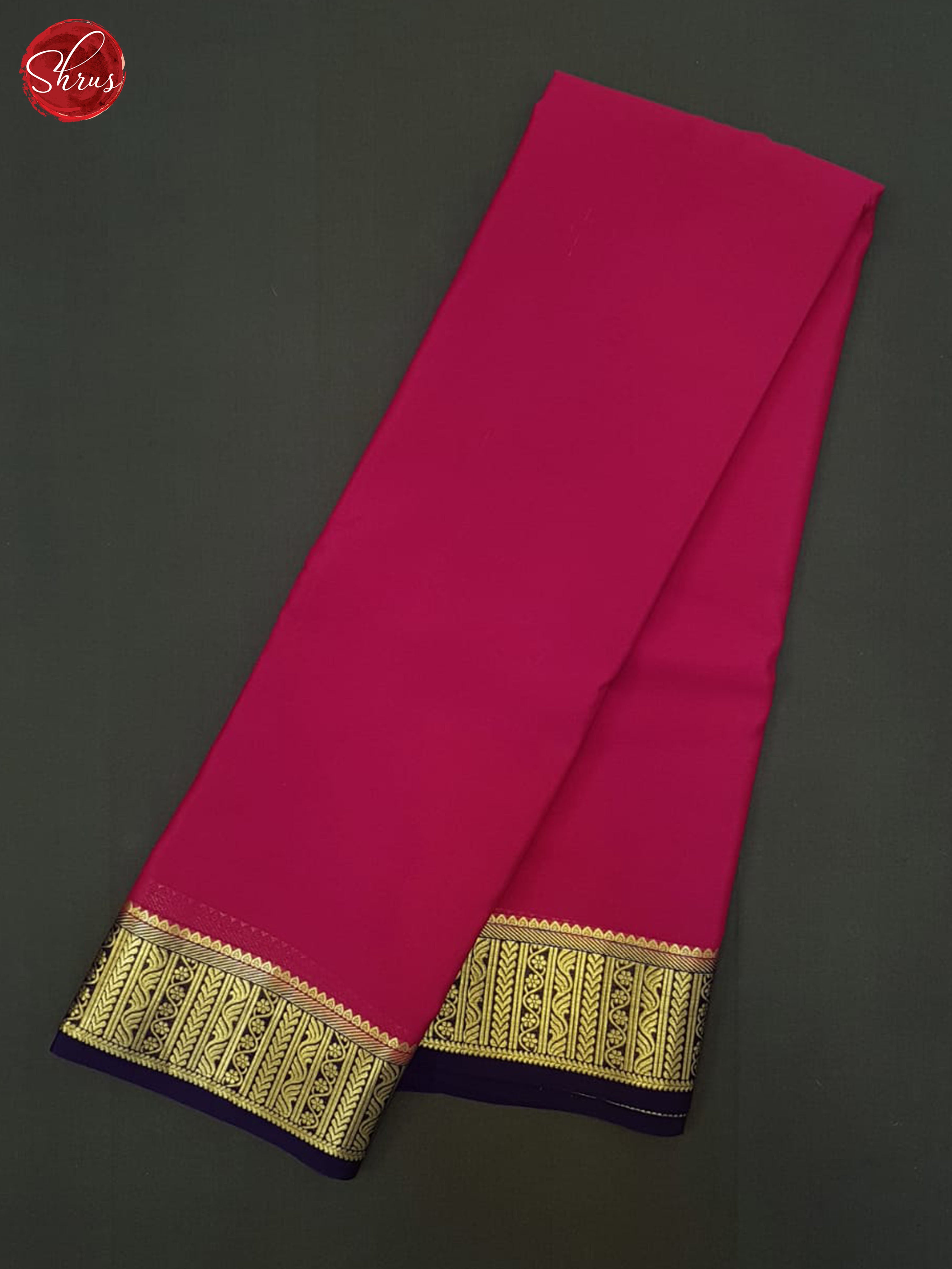 Pink & Blue- Mysore Silk Saree - Shop on ShrusEternity.com