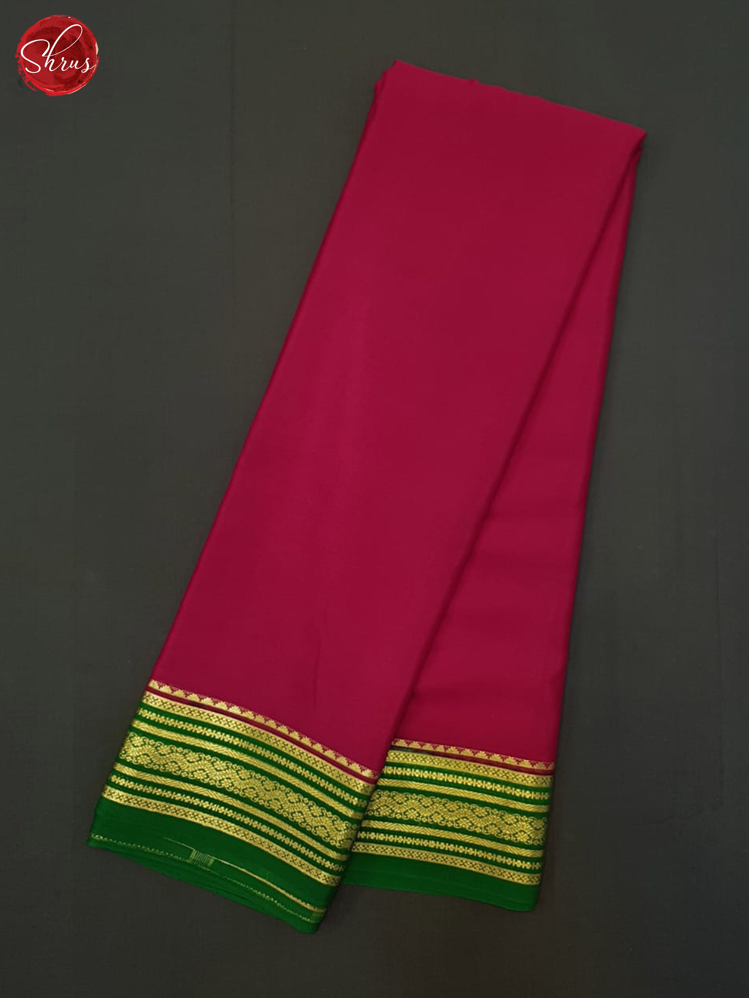 Pink And Green- Mysore Silk Saree - Shop on ShrusEternity.com