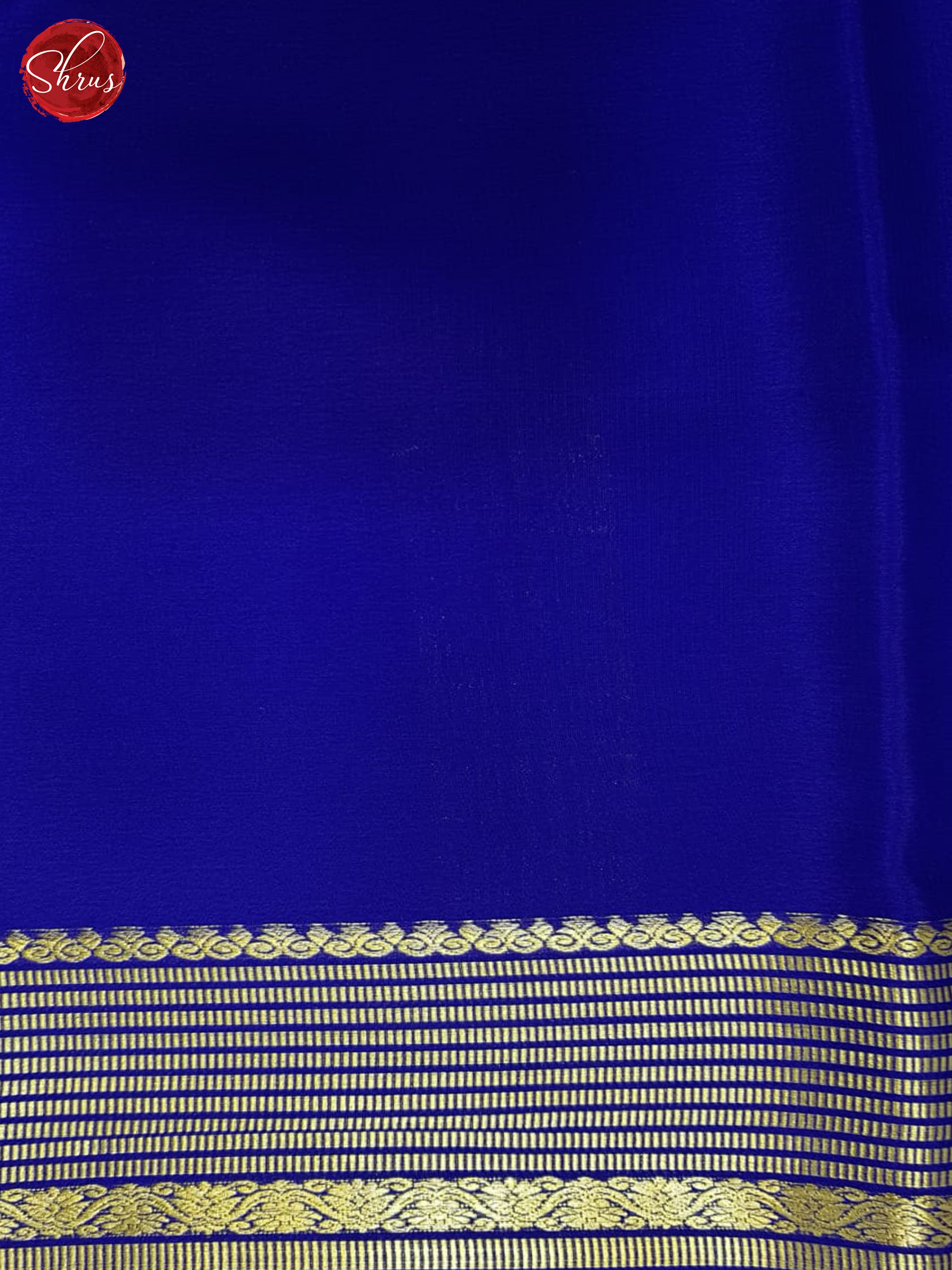 Peachish Pink And Blue- Mysore Silk - Shop on ShrusEternity.com