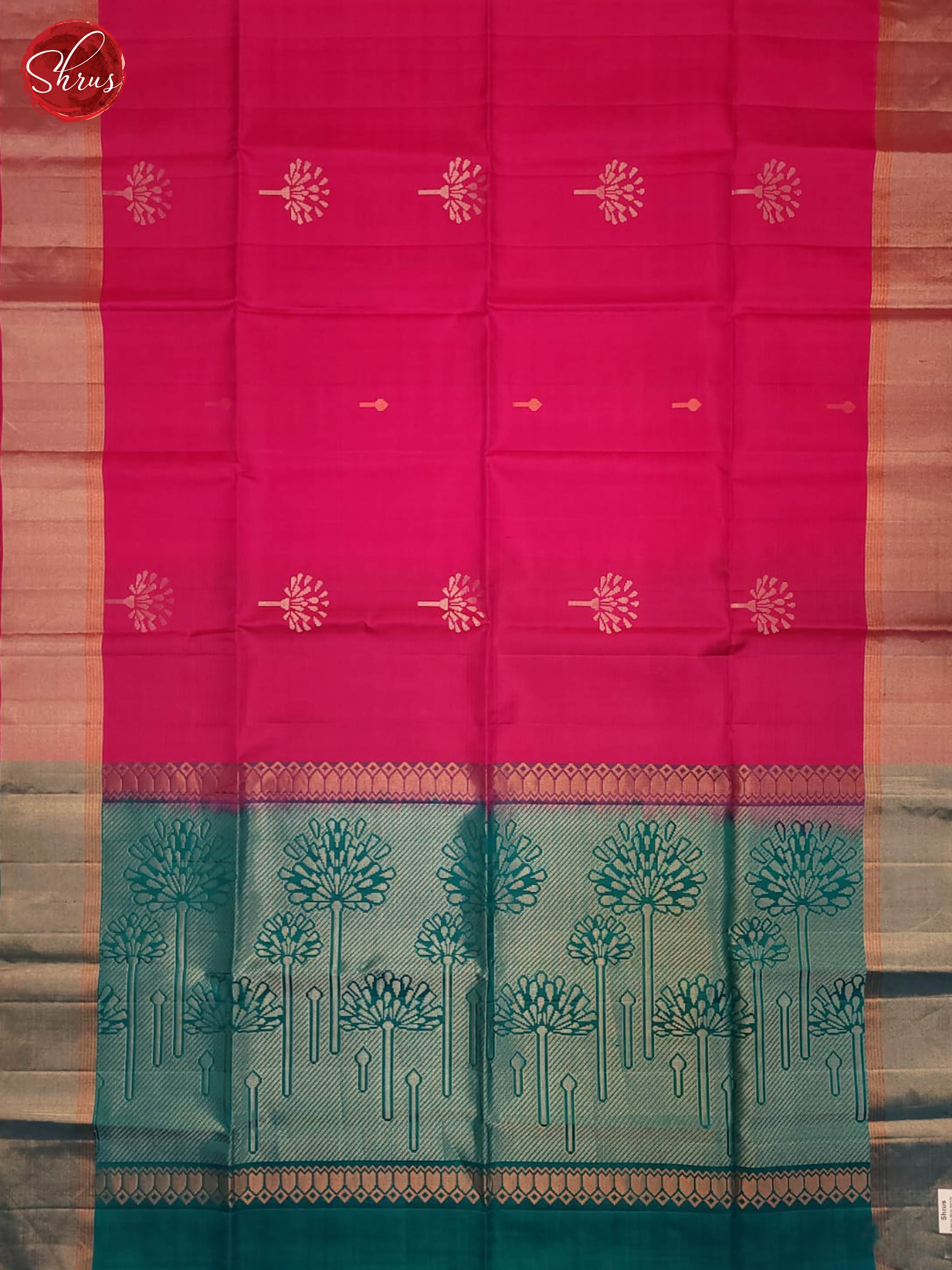 pink and Green - Soft silk  saree - Shop on ShrusEternity.com