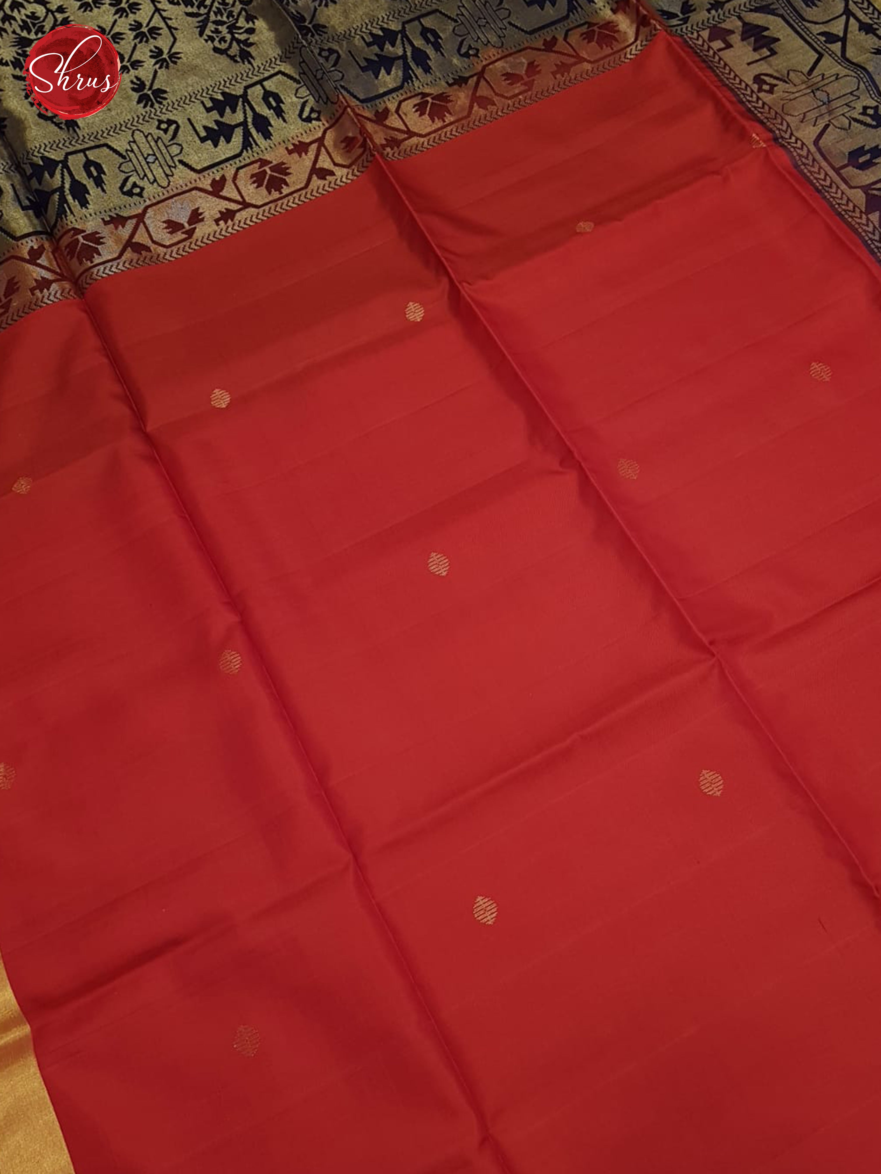 Red And Blue-Soft Silk Saree - Shop on ShrusEternity.com