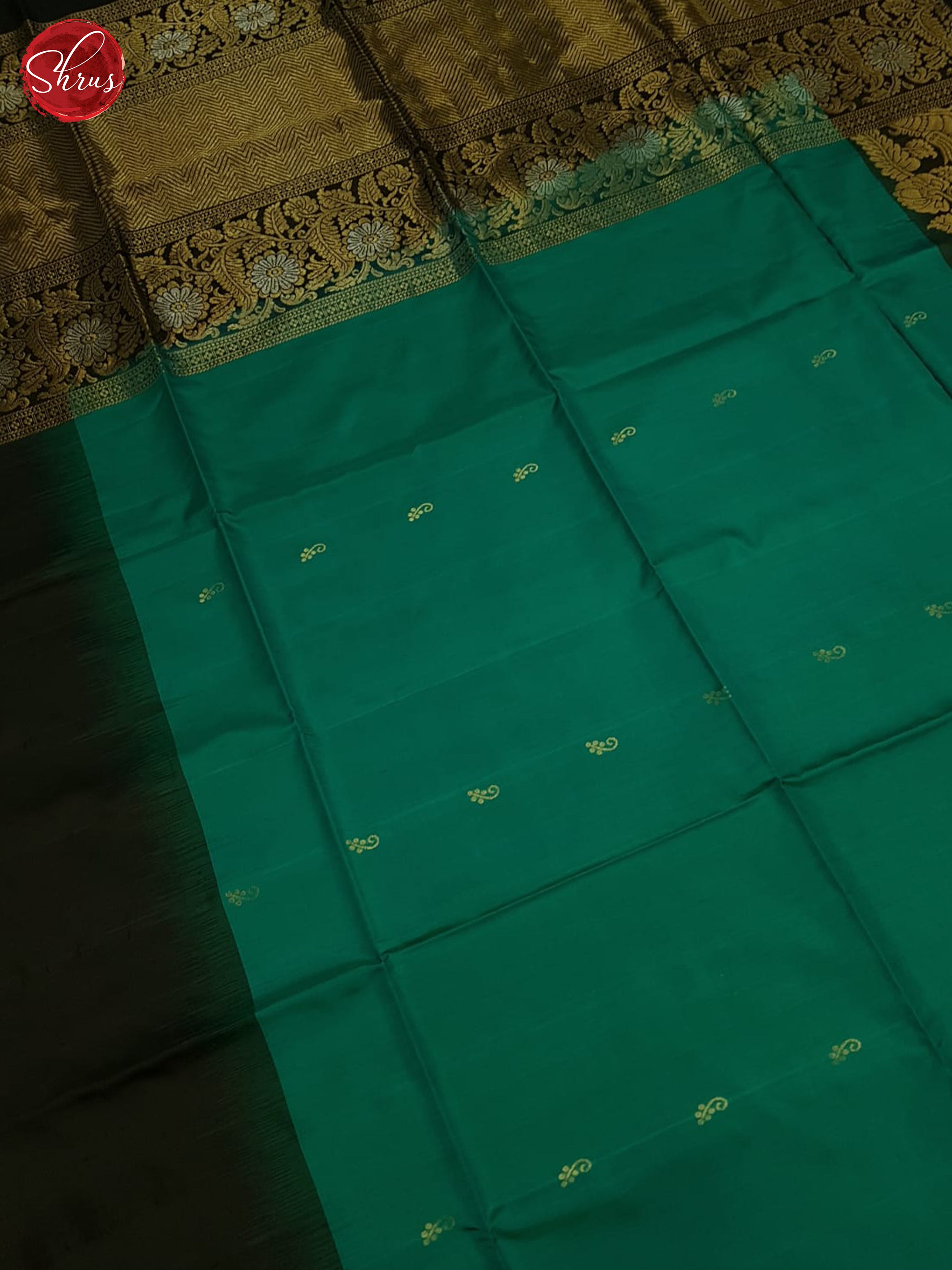 Green And Black-Soft silk saree - Shop on ShrusEternity.com