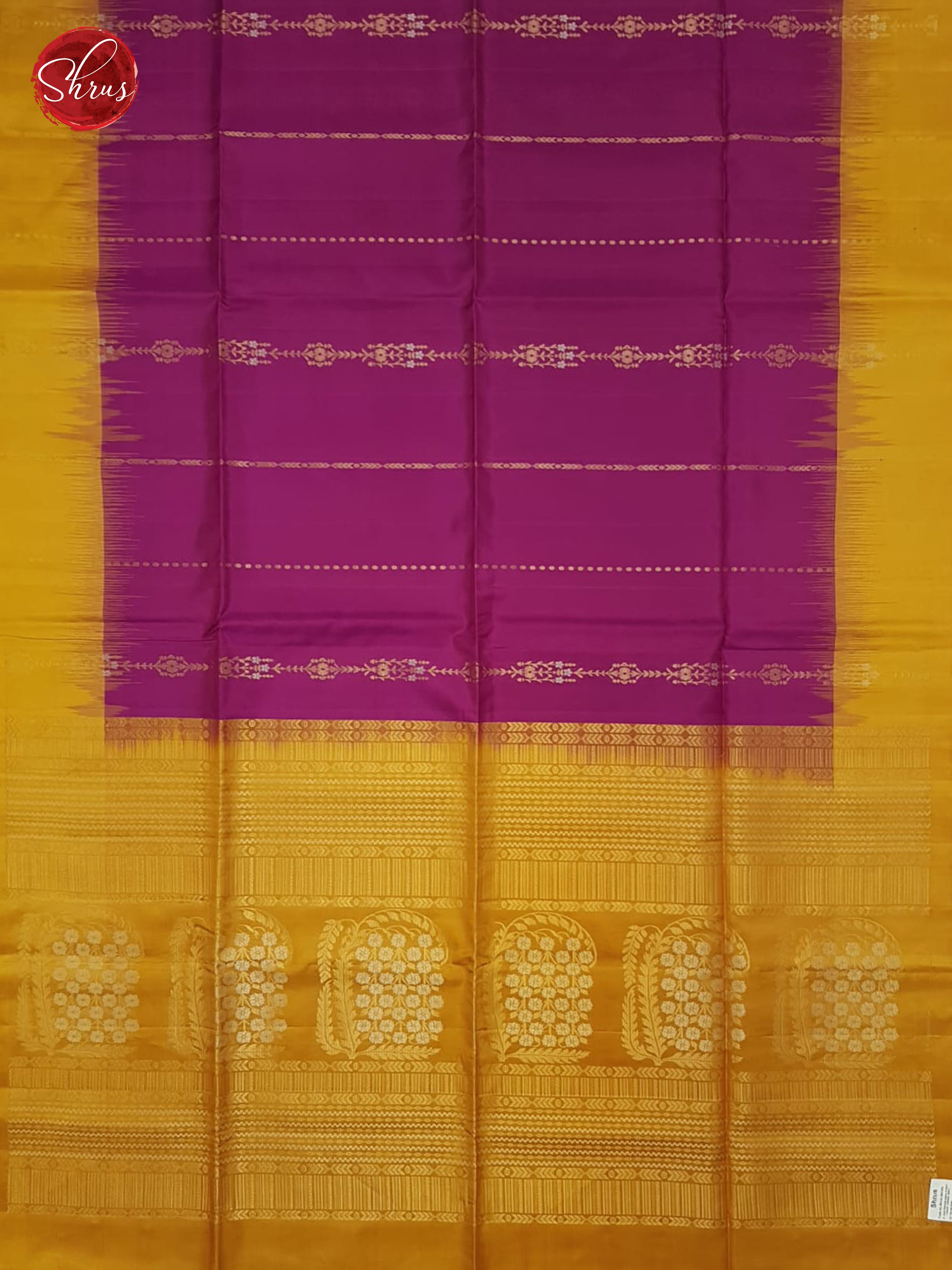 Majenta Pink & Mustard- Soft Silk Saree - Shop on ShrusEternity.com