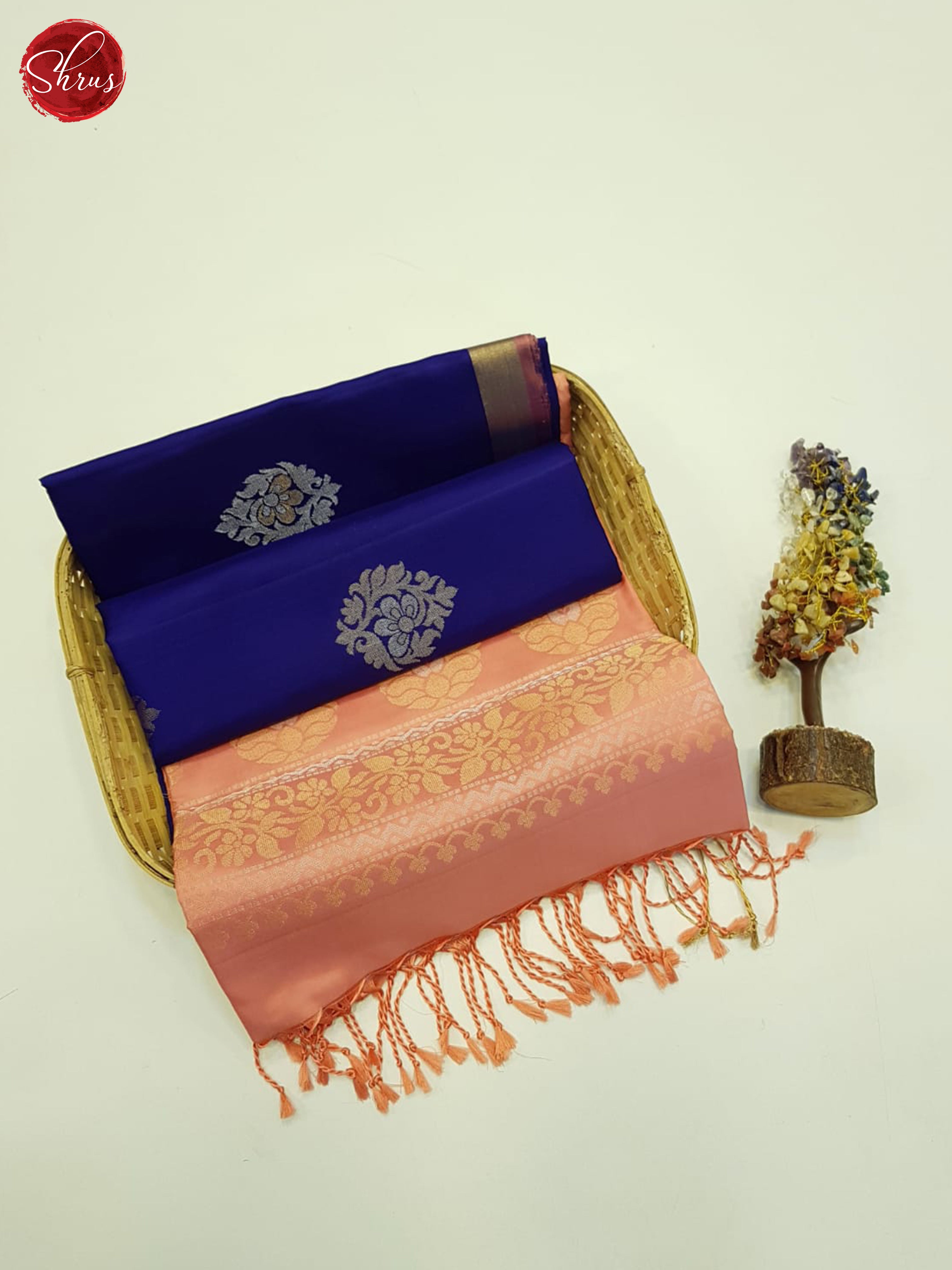 Blue And Pink-Soft Silk Saree - Shop on ShrusEternity.com