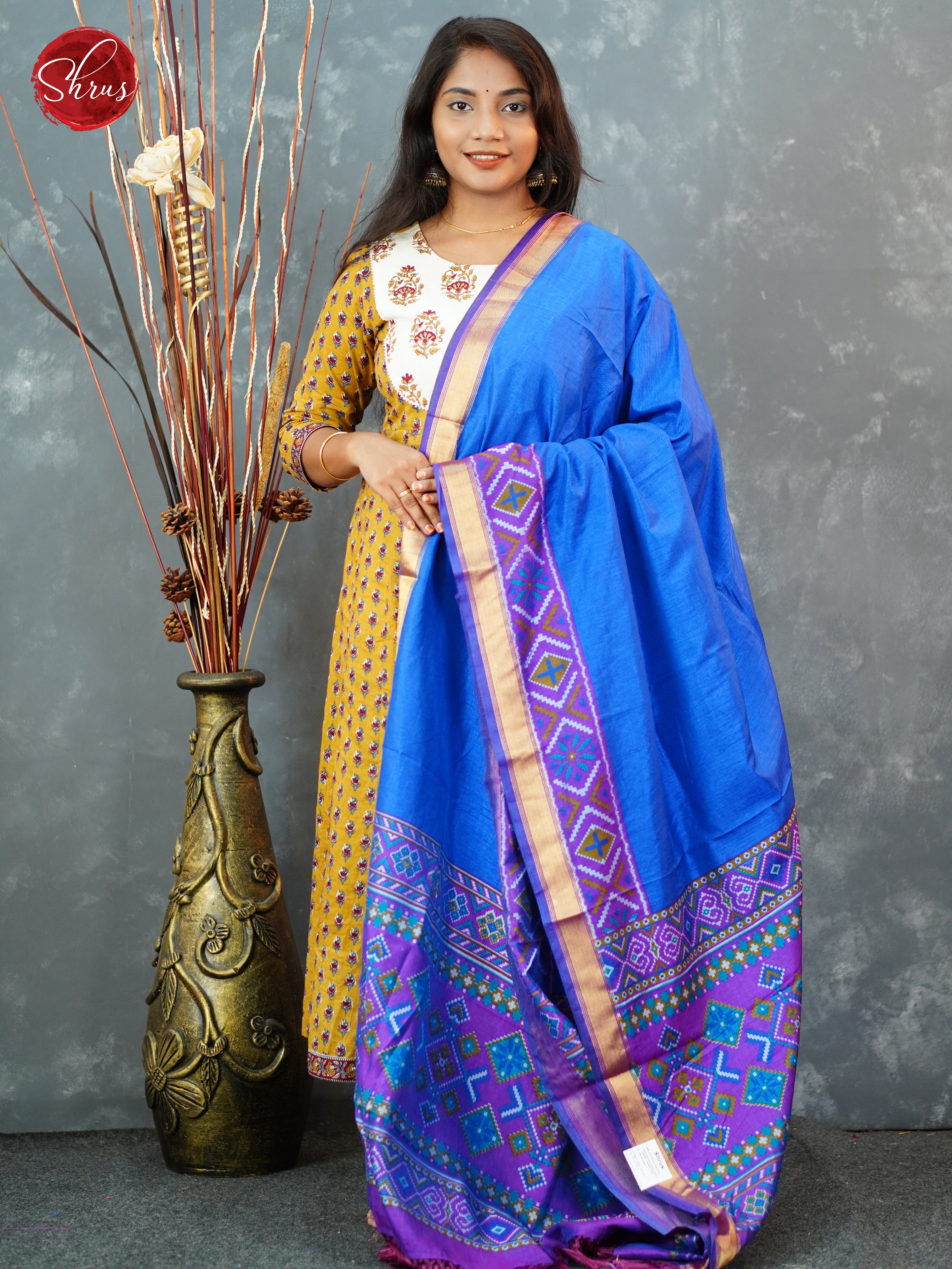 Blue & Purple - Dupatta - Shop on ShrusEternity.com