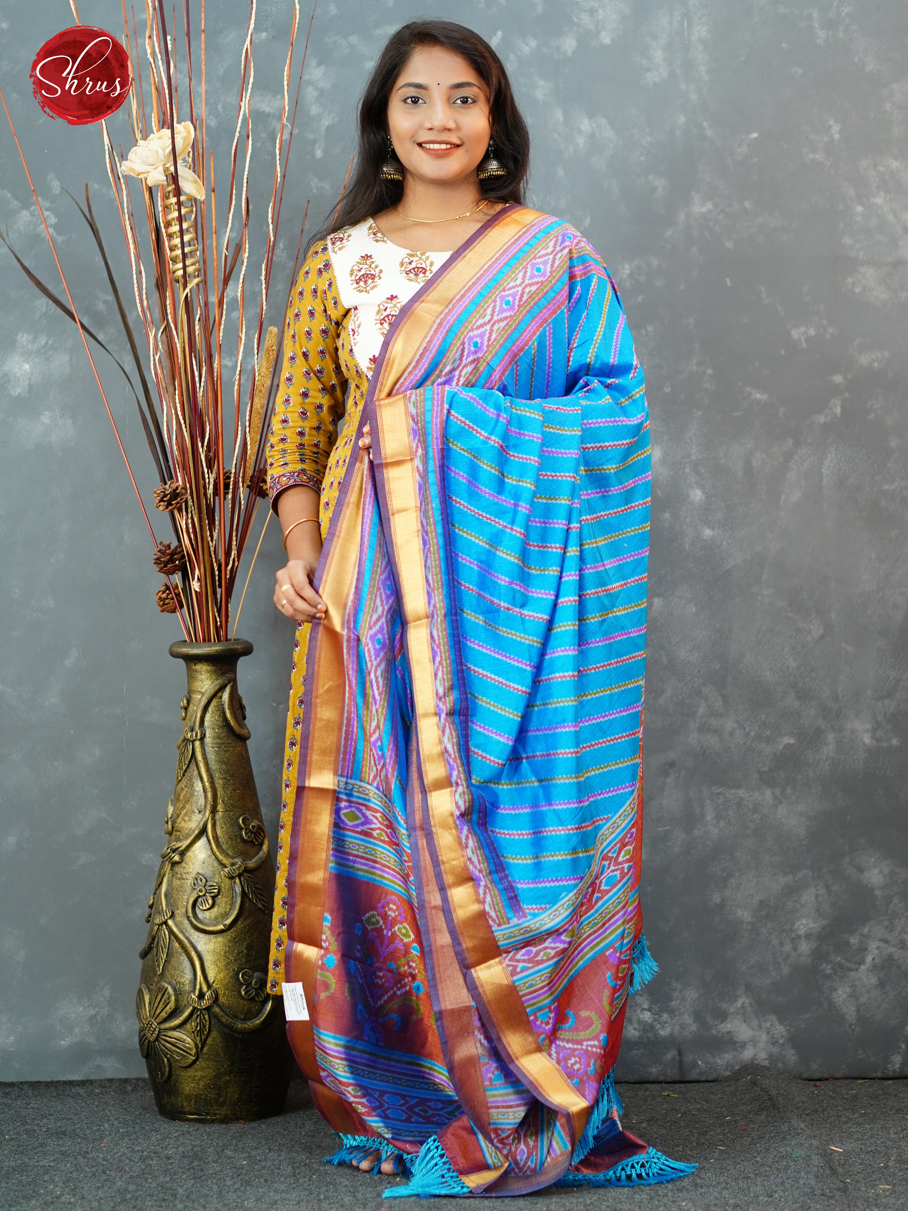 Blue - Dupatta - Shop on ShrusEternity.com