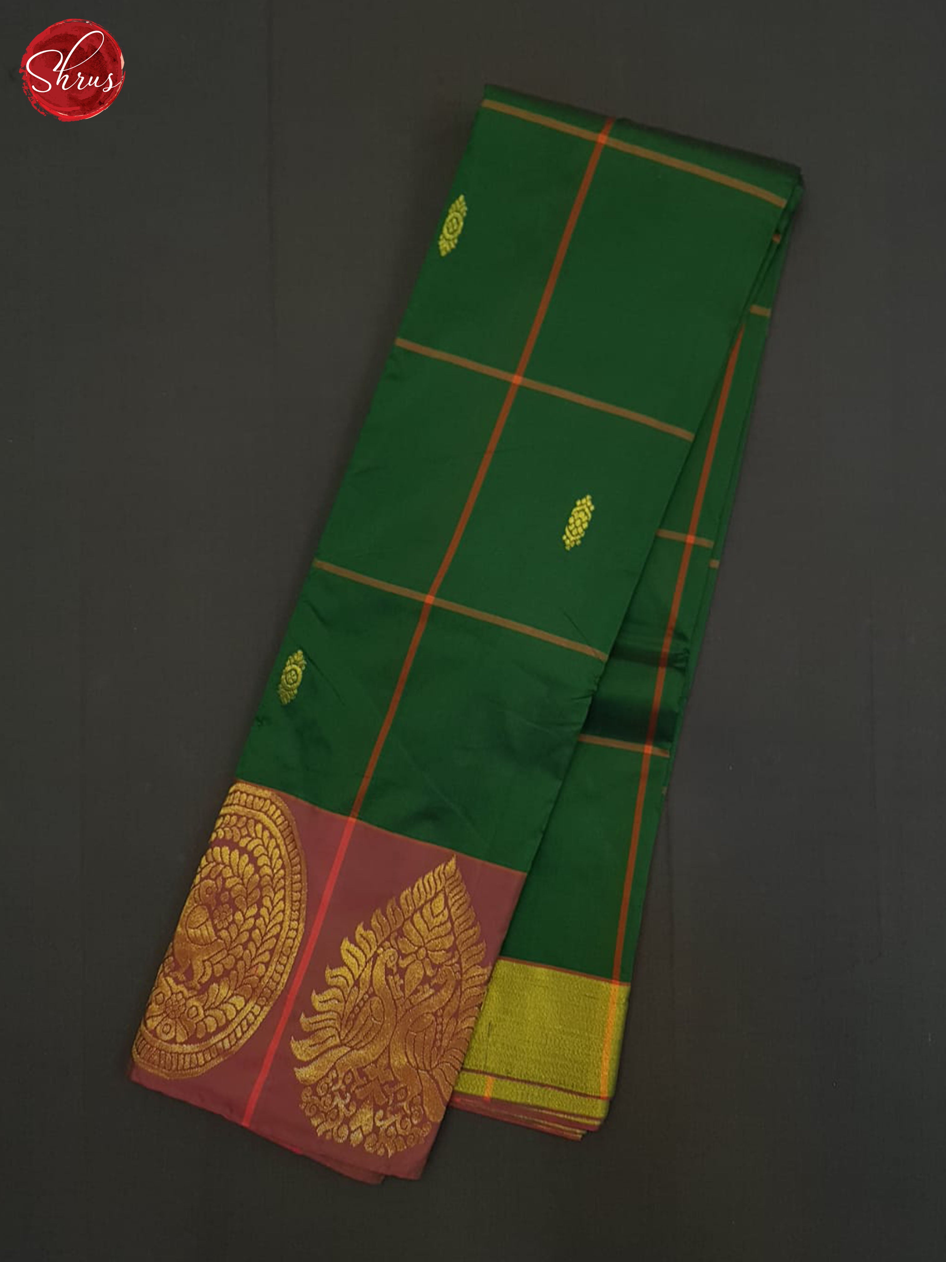 Green & Orange-Semi soft silk saree - Shop on ShrusEternity.com