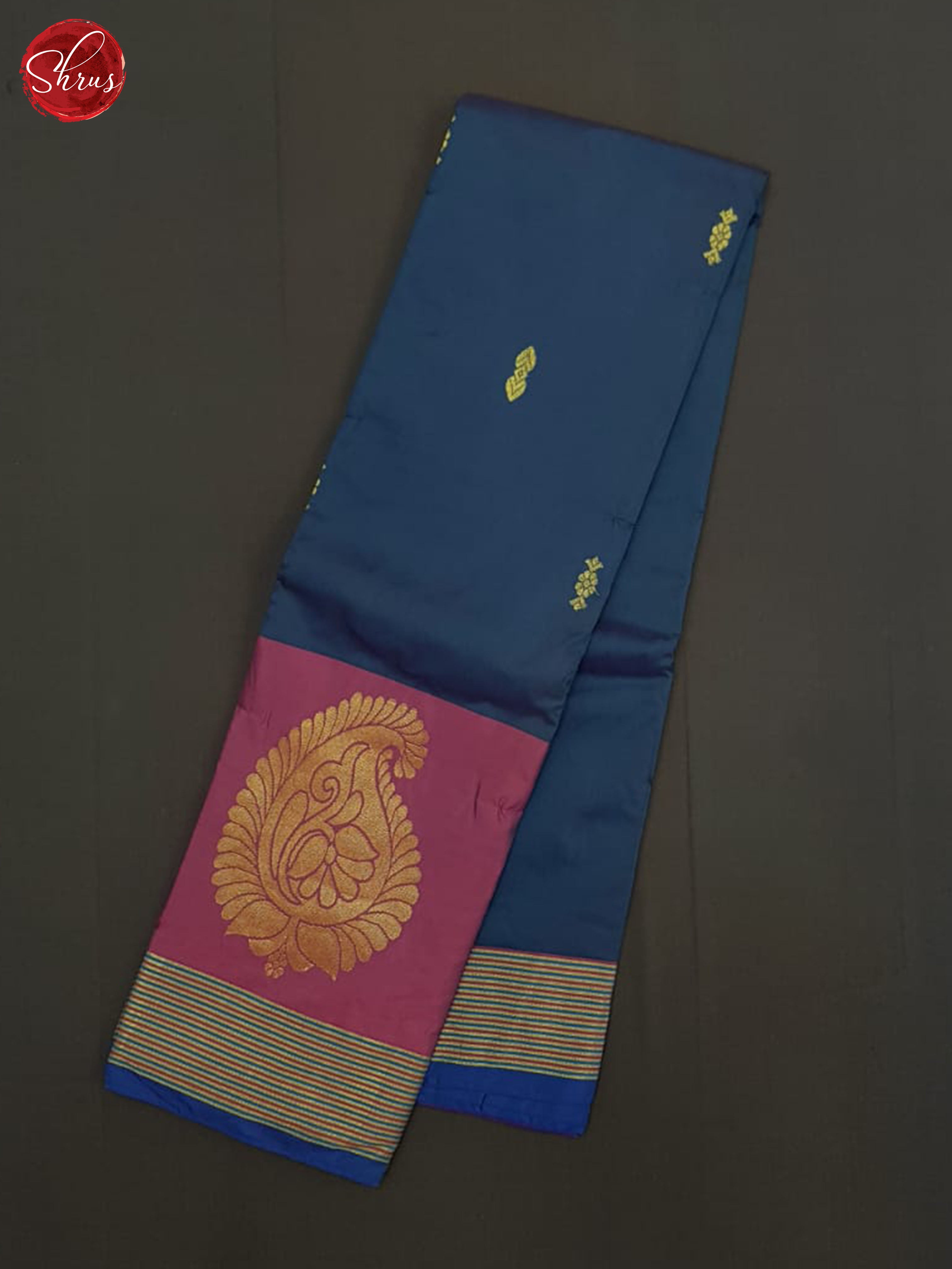 Blue And Pink- Semi soft silk saree - Shop on ShrusEternity.com