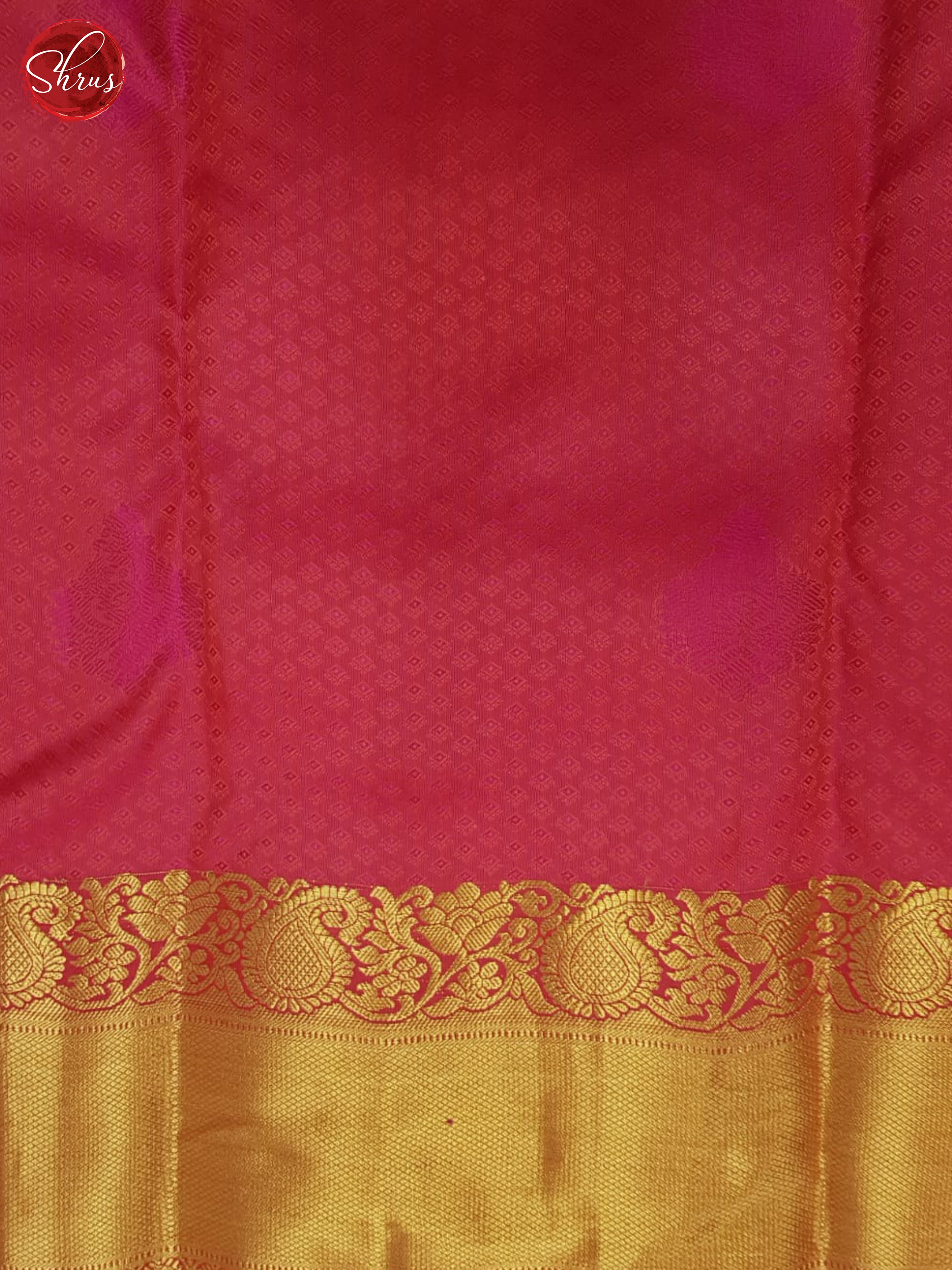 Double Shaded Greenish Brown & Pink - Kanchipuram Halfpure Saree - Shop on ShrusEternity.com