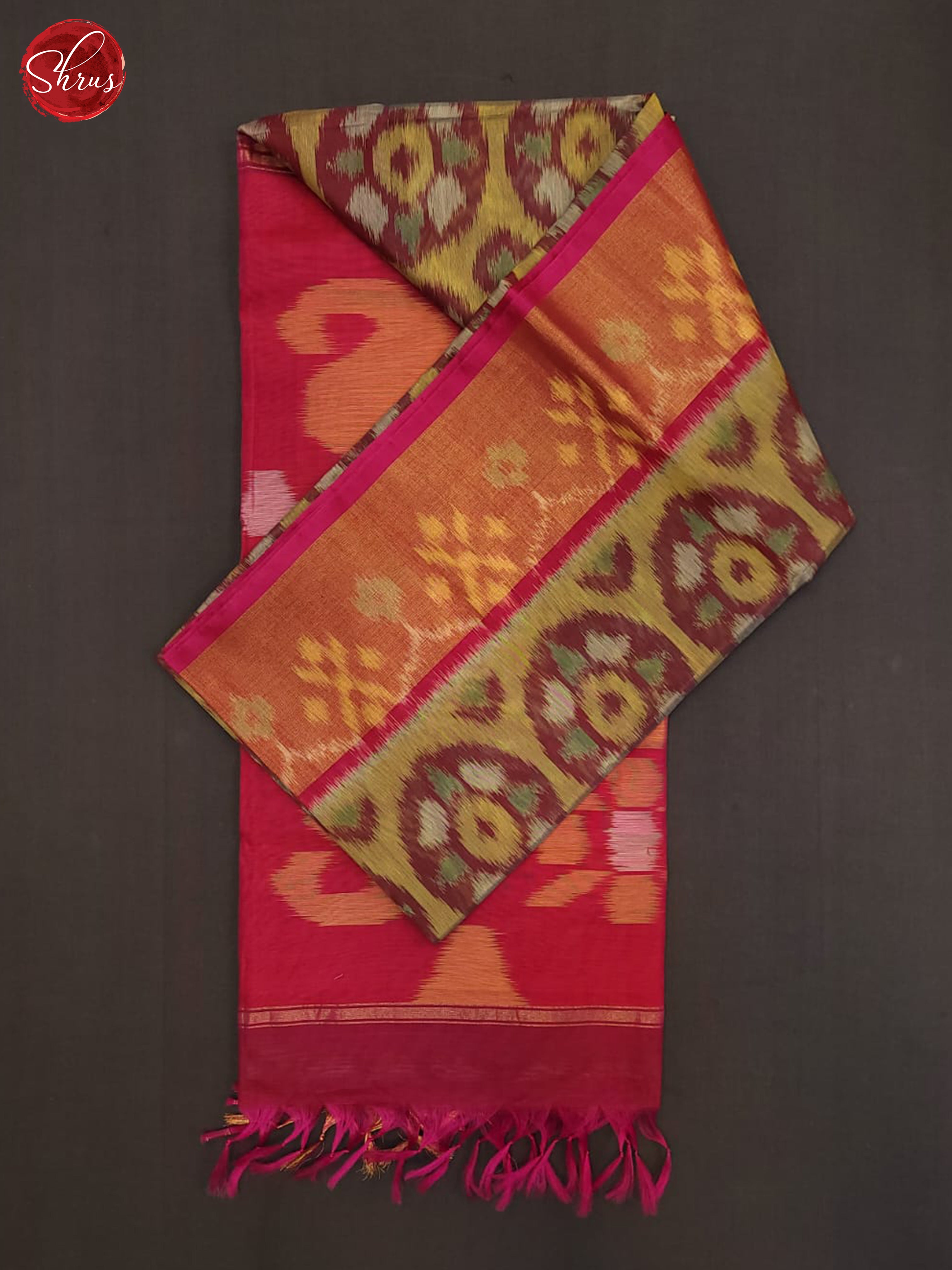 BFS22100 - Pochampally silk cotton Saree - Shop on ShrusEternity.com