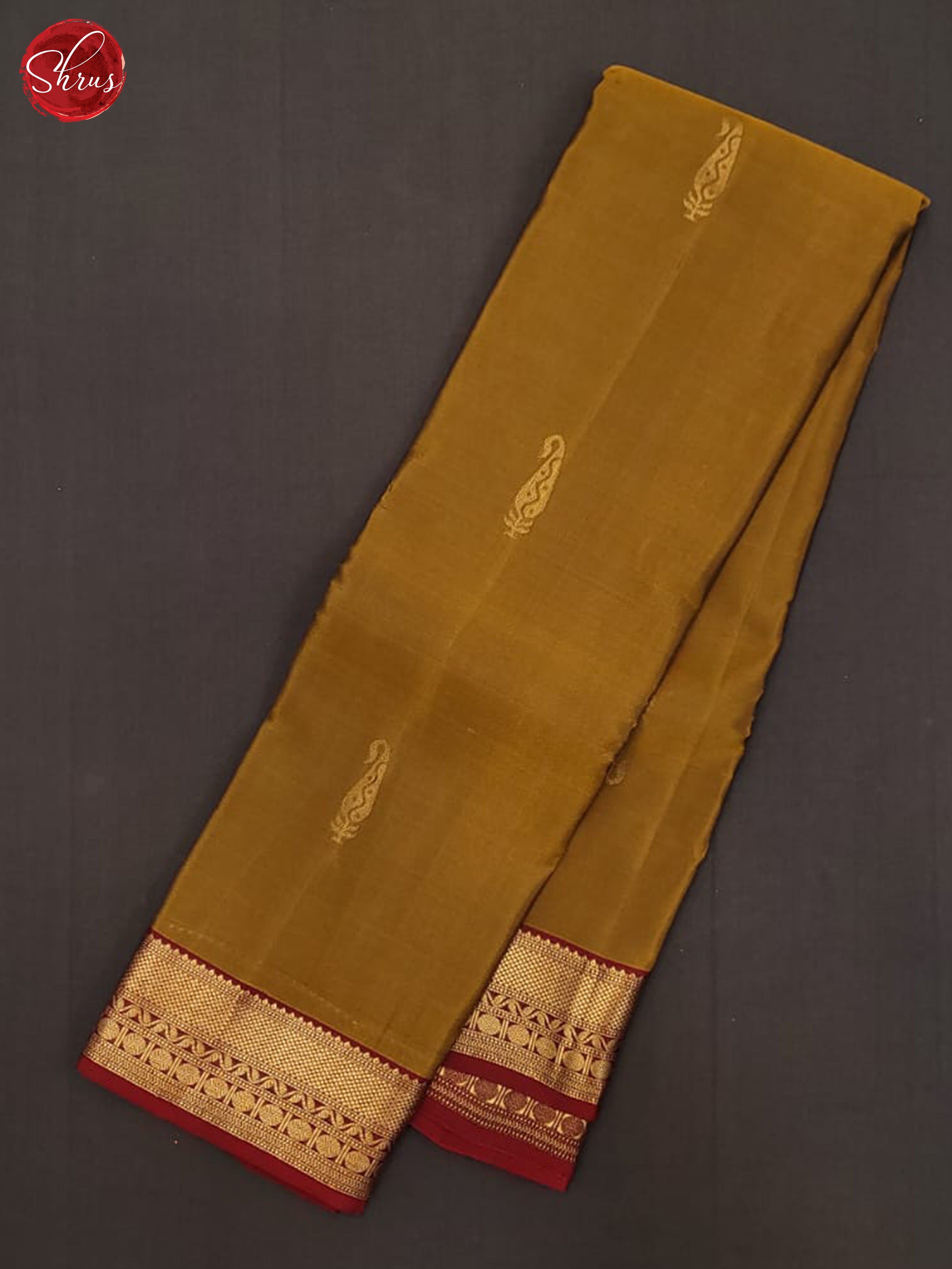 Mehandi Green & Maroon  - Kanchipuram-halfpure Saree - Shop on ShrusEternity.com