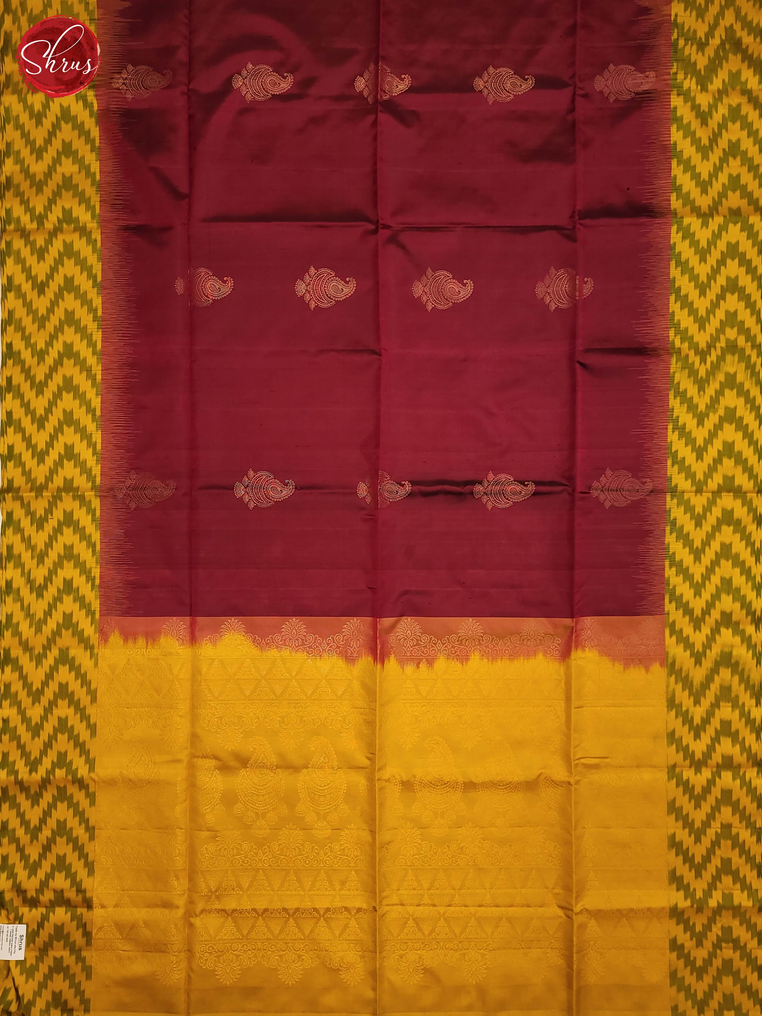 Majenta pink and yellow-Soft Silk Saree - Shop on ShrusEternity.com