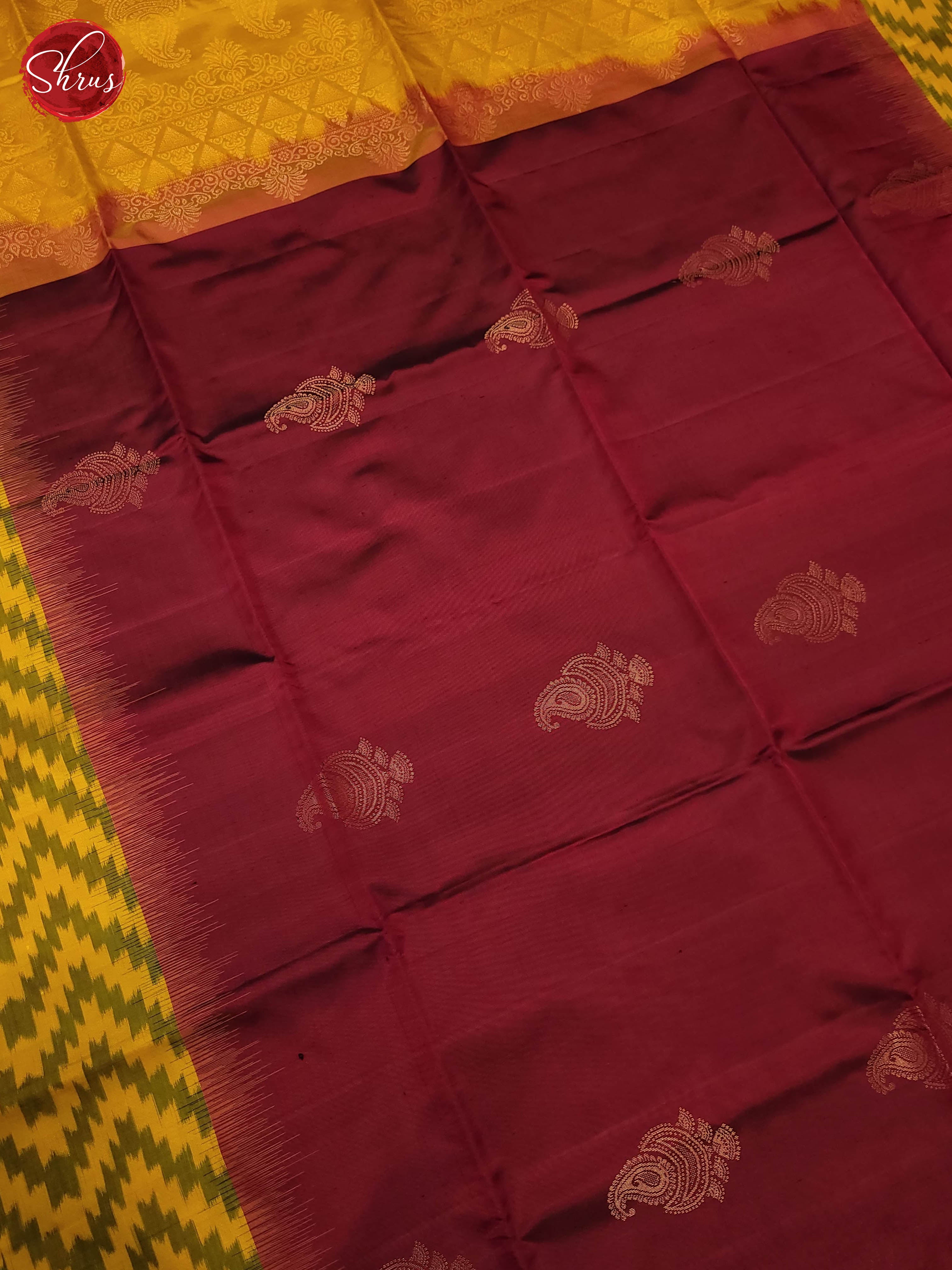 Majenta pink and yellow-Soft Silk Saree - Shop on ShrusEternity.com