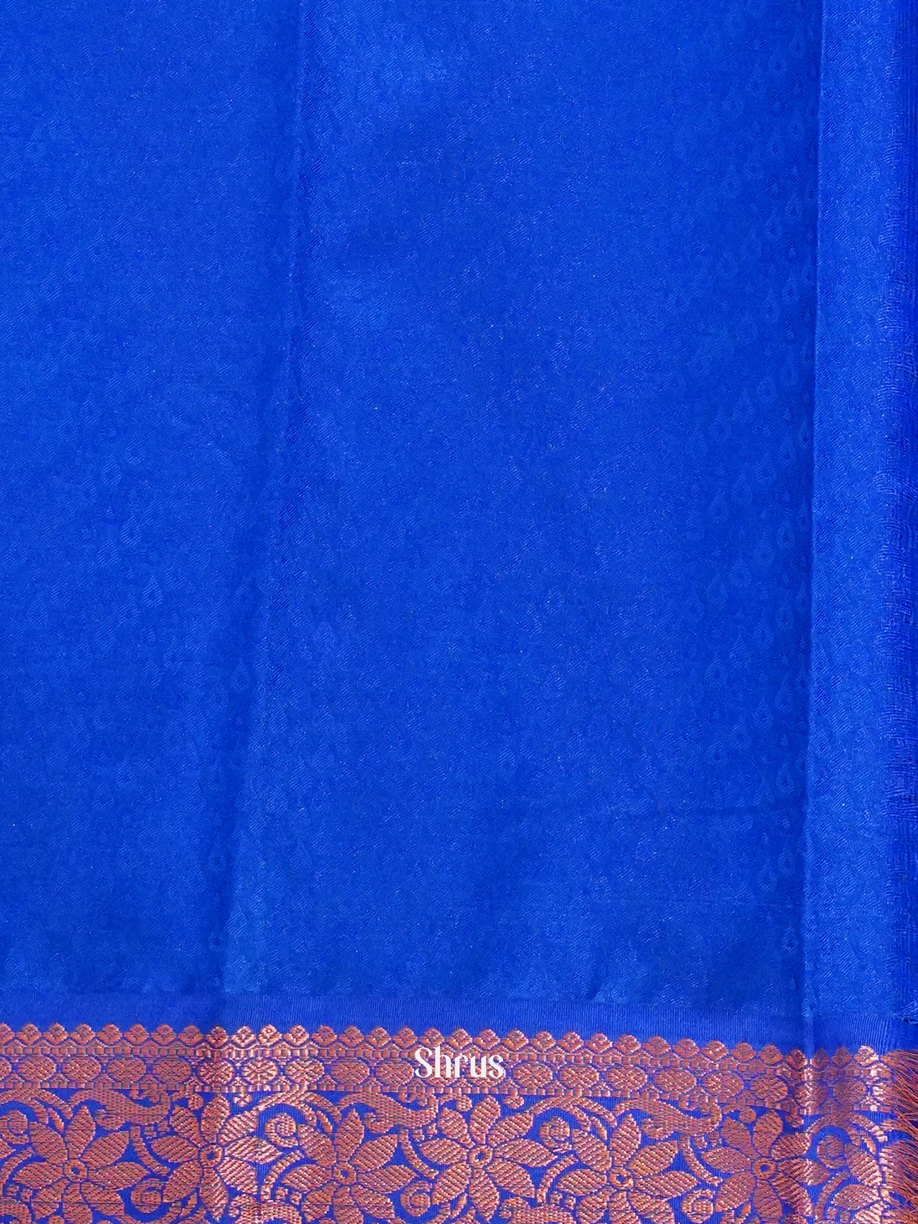 Pink & Blue - Semi Kanchipuram Saree