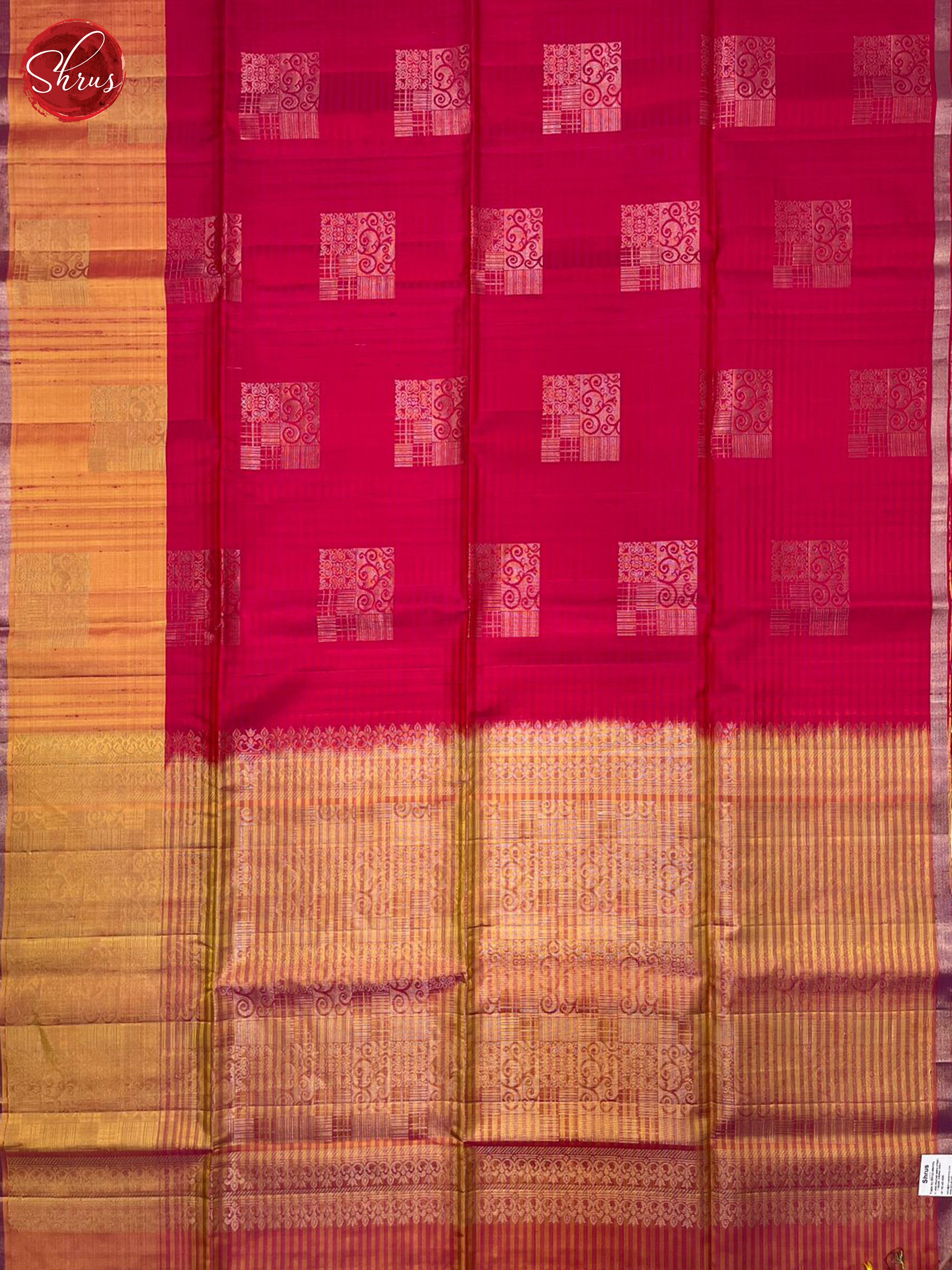 Pink & Gold- Soft Silk Saree - Shop on ShrusEternity.com
