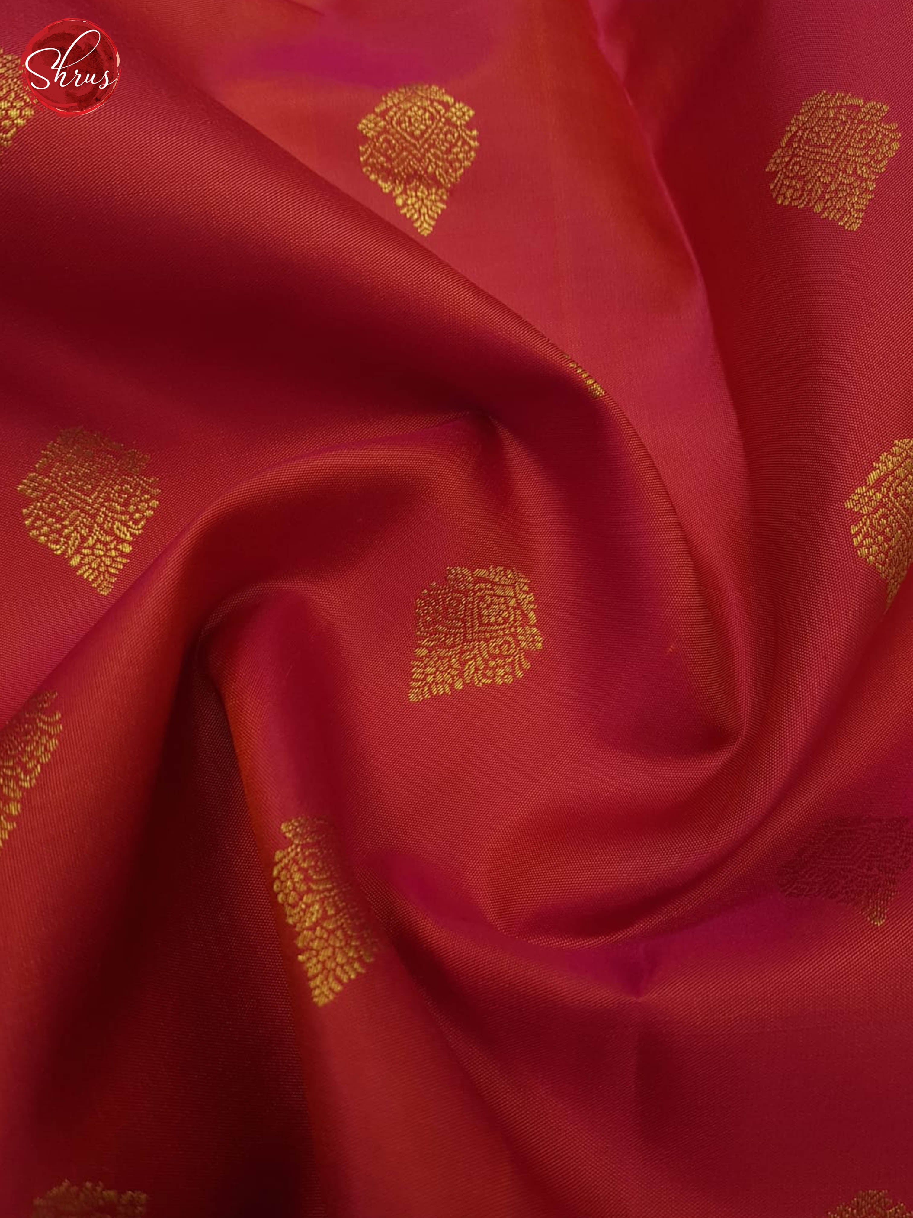 Orangish Pink(Single tone)- Kanchipuram Silk saree - Shop on ShrusEternity.com