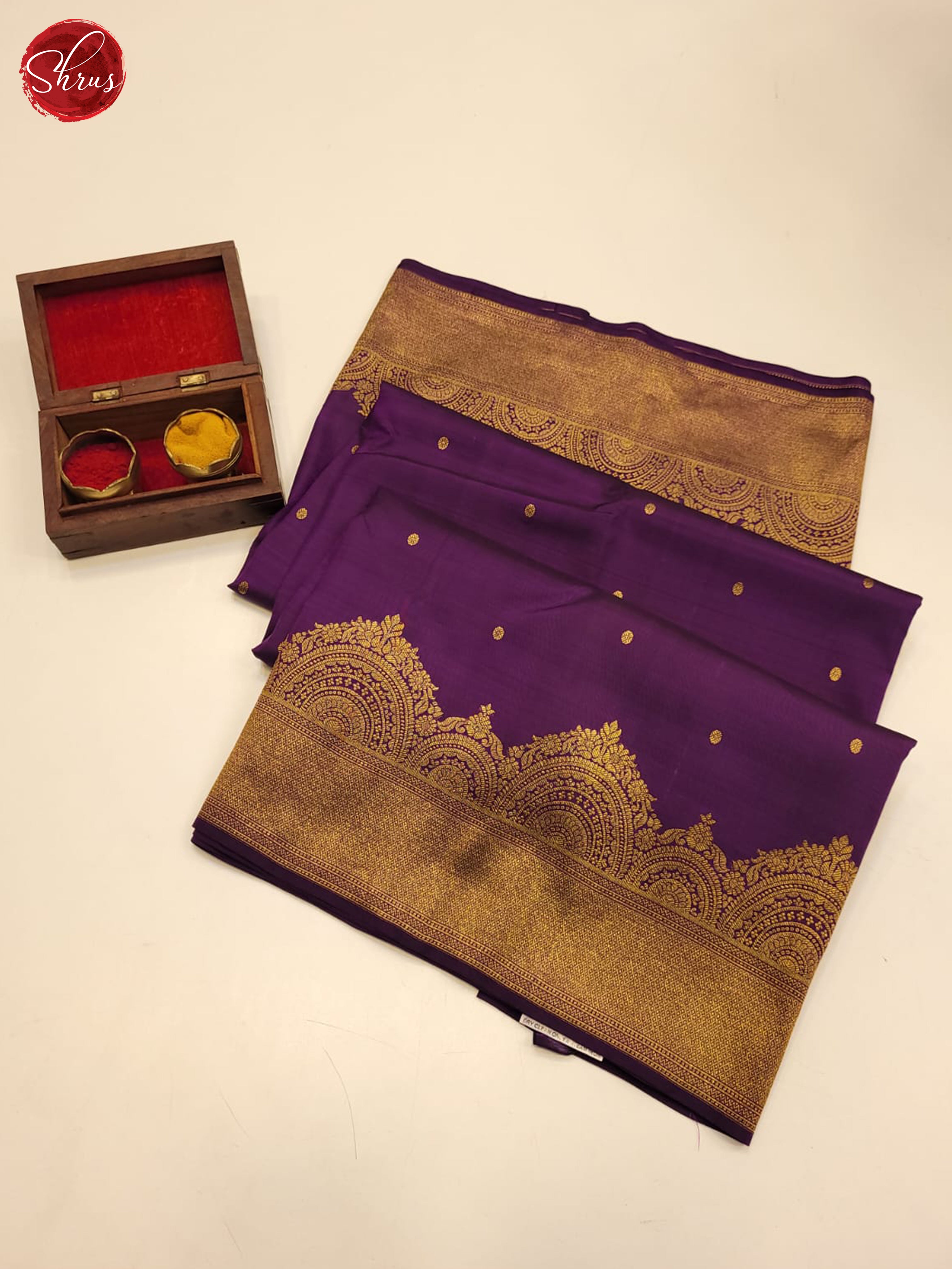 wine(Single Tone)-Kanchipuram silk saree - Shop on ShrusEternity.com