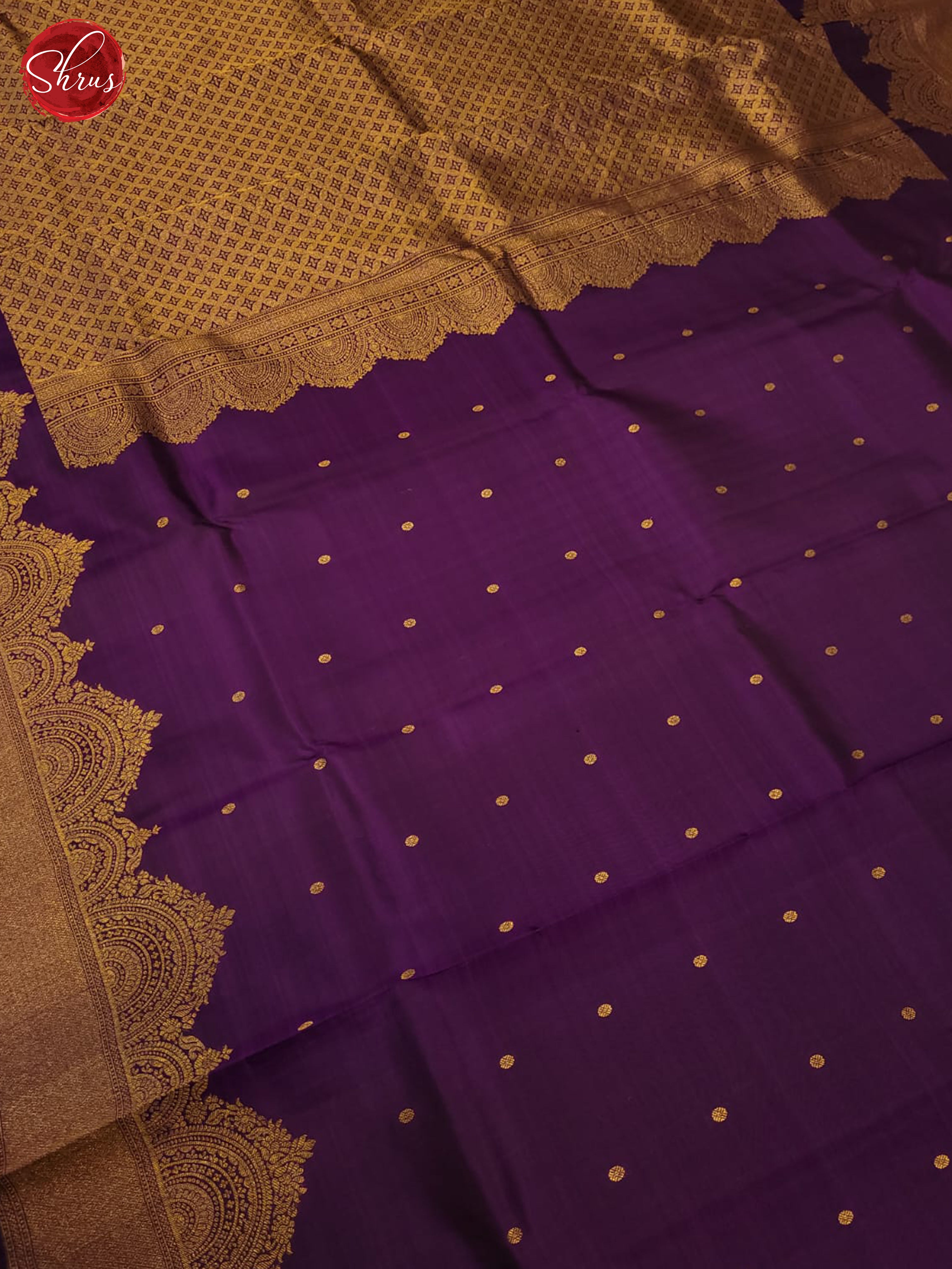 wine(Single Tone)-Kanchipuram silk saree - Shop on ShrusEternity.com