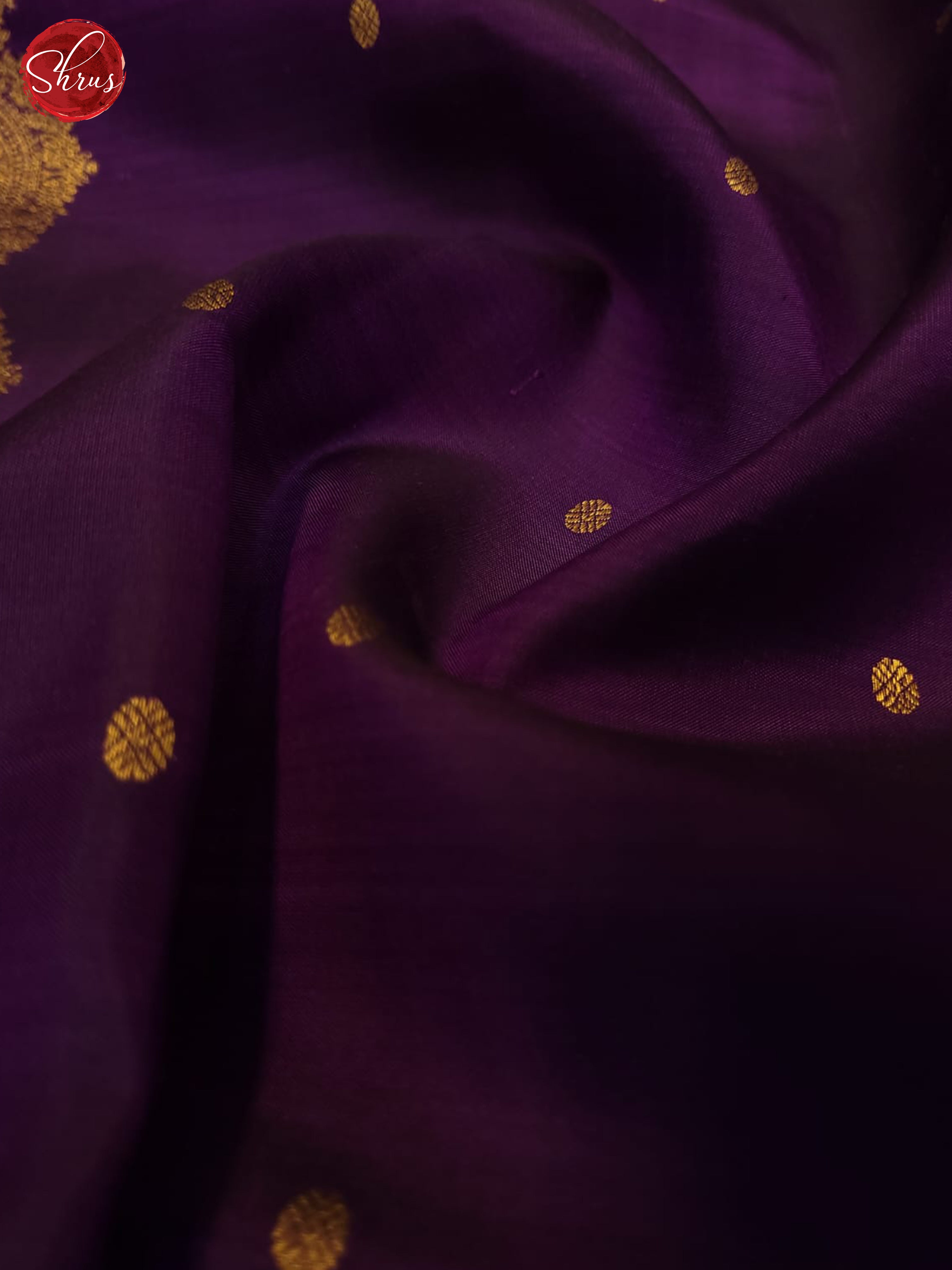 wine(Single Tone)-Kanchipuram silk saree - Shop on ShrusEternity.com