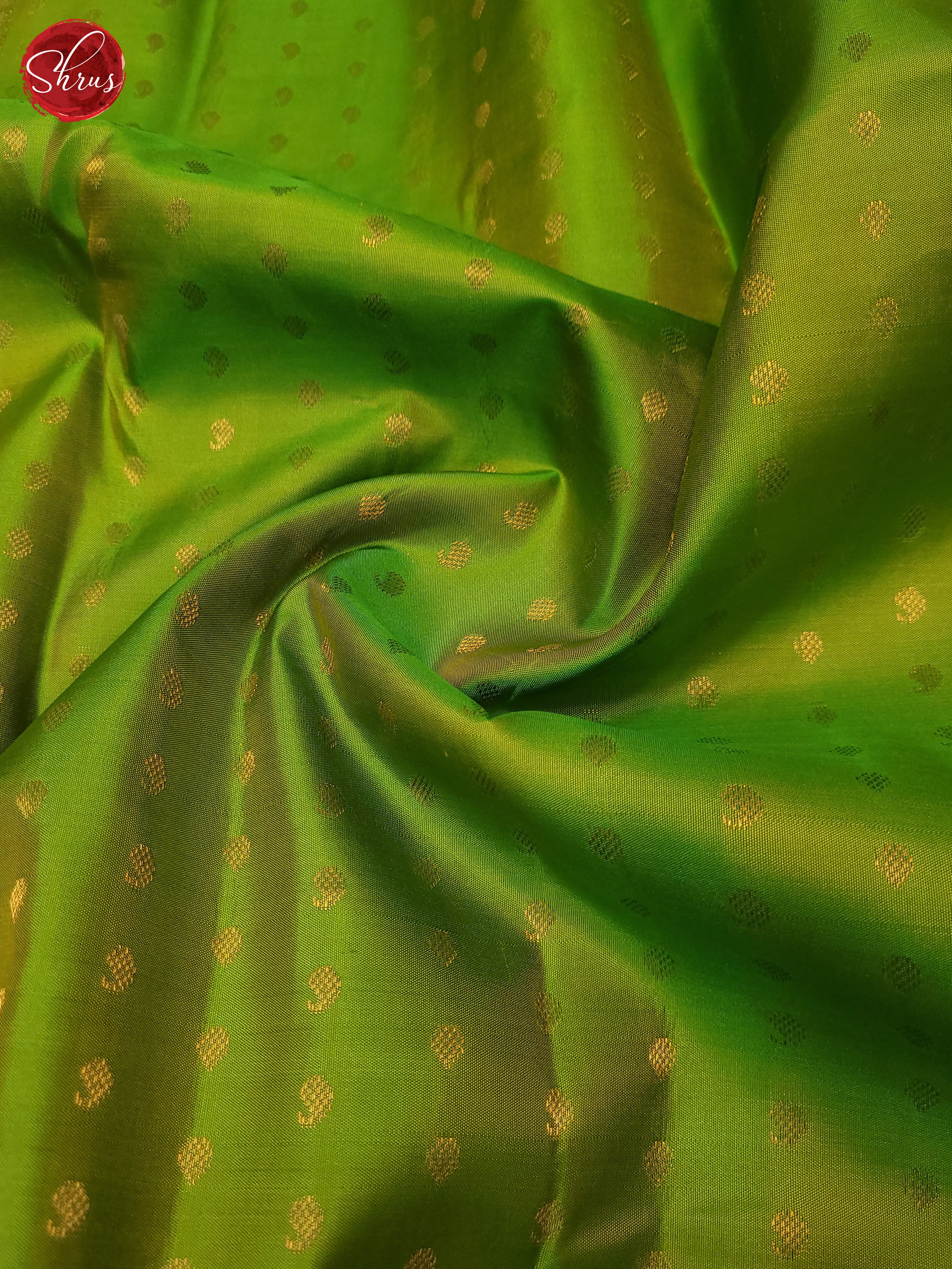 Green and pink-Kanchipuram Silk saree - Shop on ShrusEternity.com