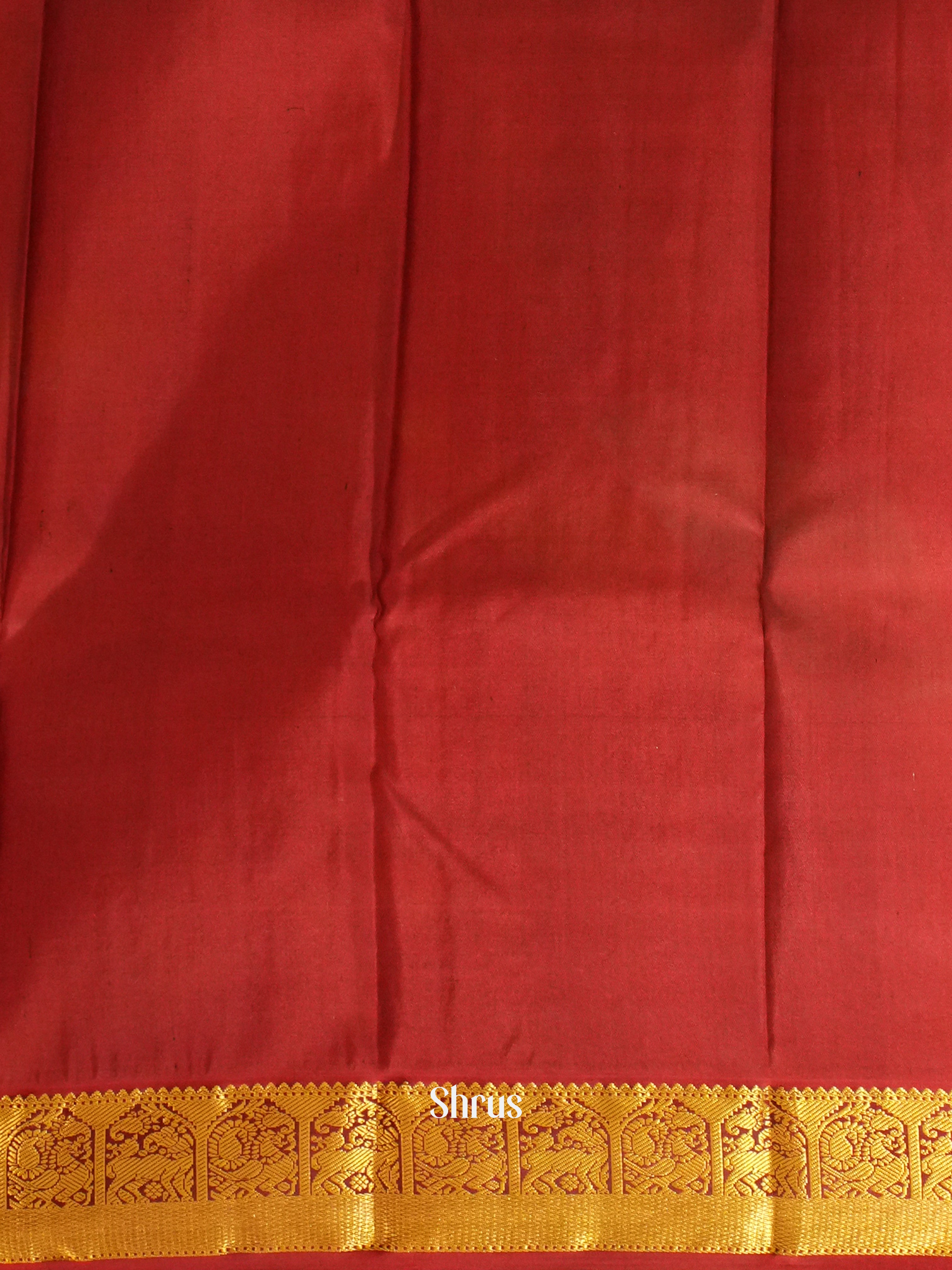 Green And Arakku Maroon - Korvai Kanchipuram Silk saree