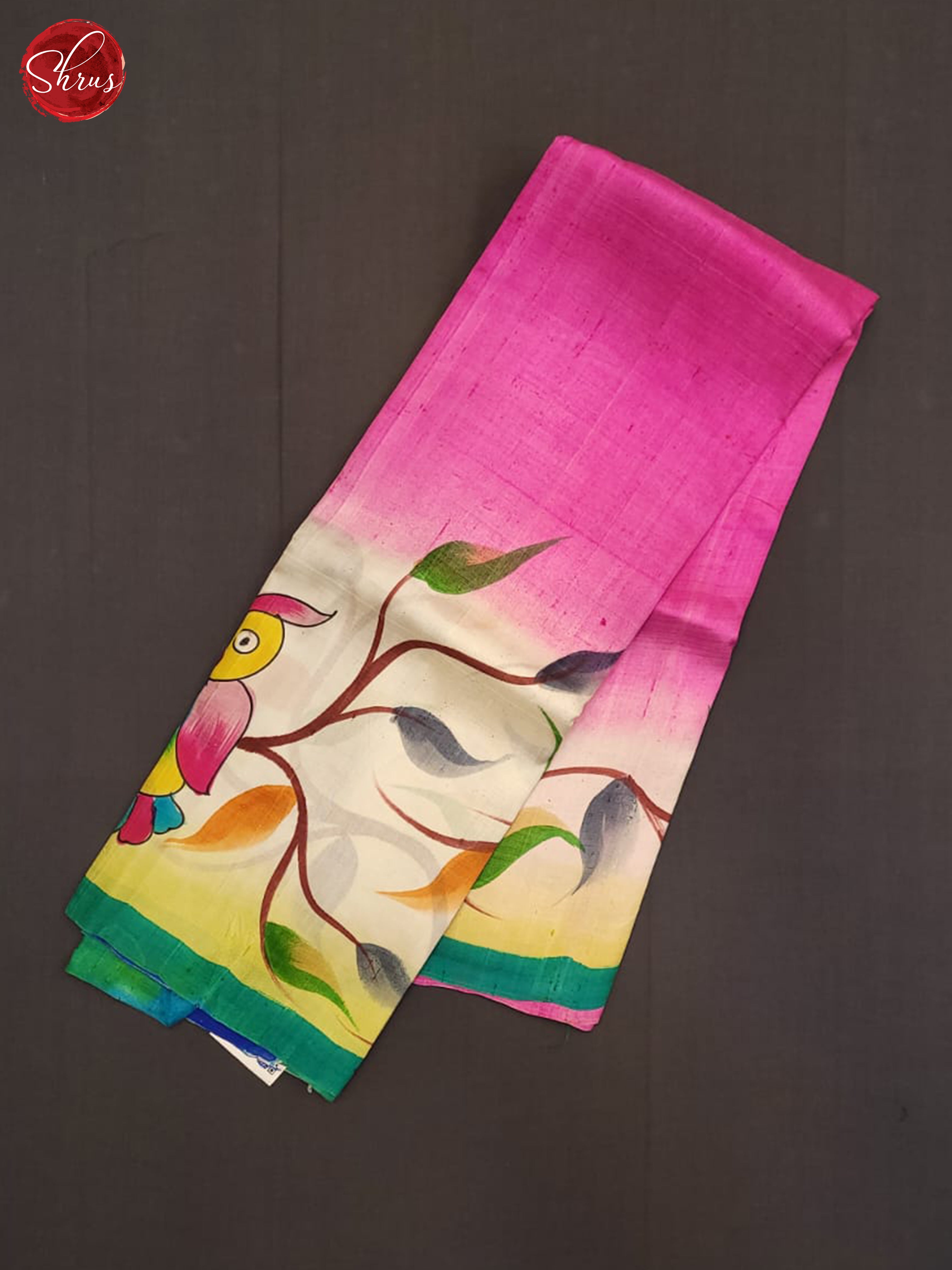 cream and pink-Murshidabad Silk - Shop on ShrusEternity.com