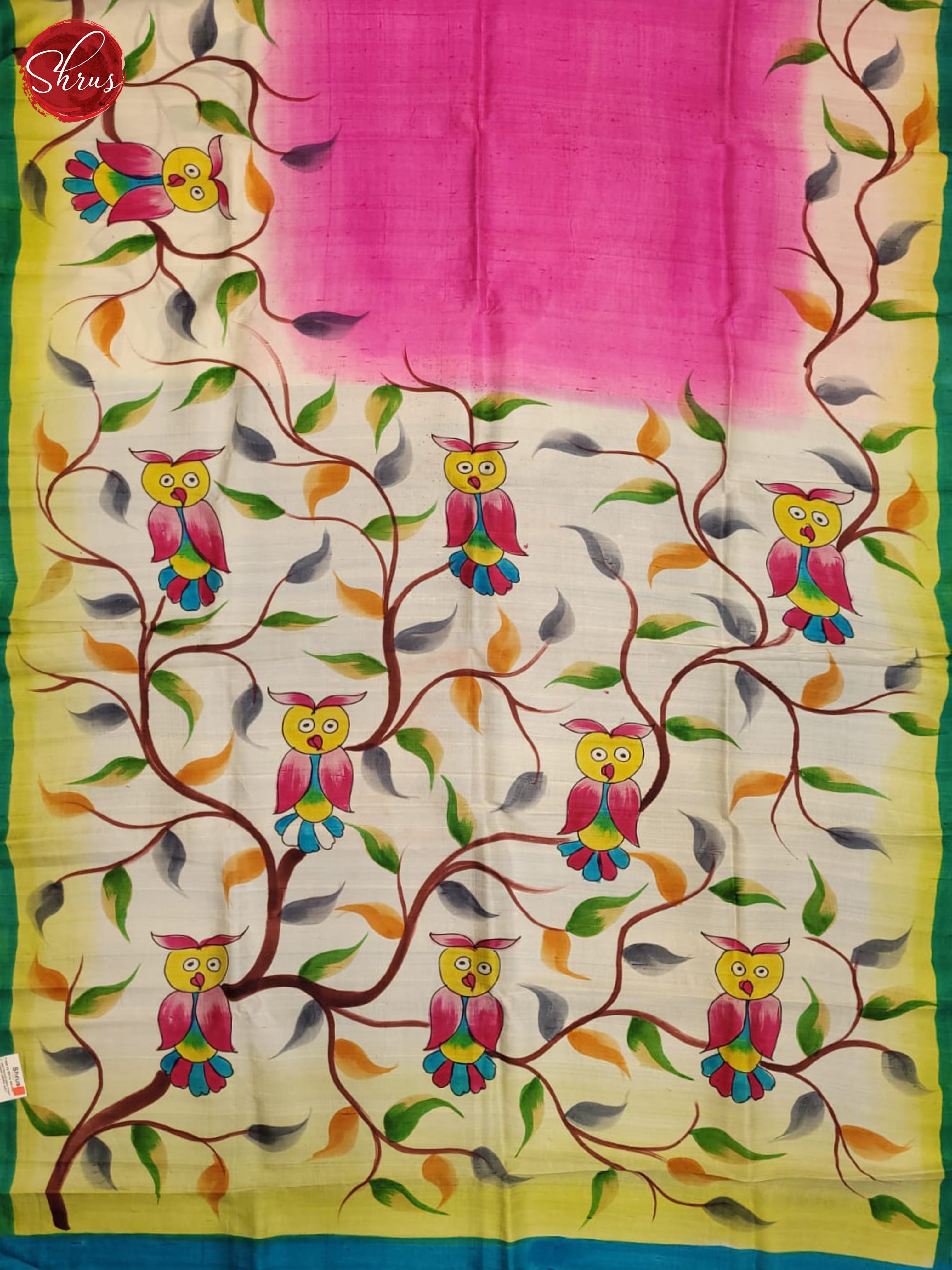 cream and pink-Murshidabad Silk - Shop on ShrusEternity.com