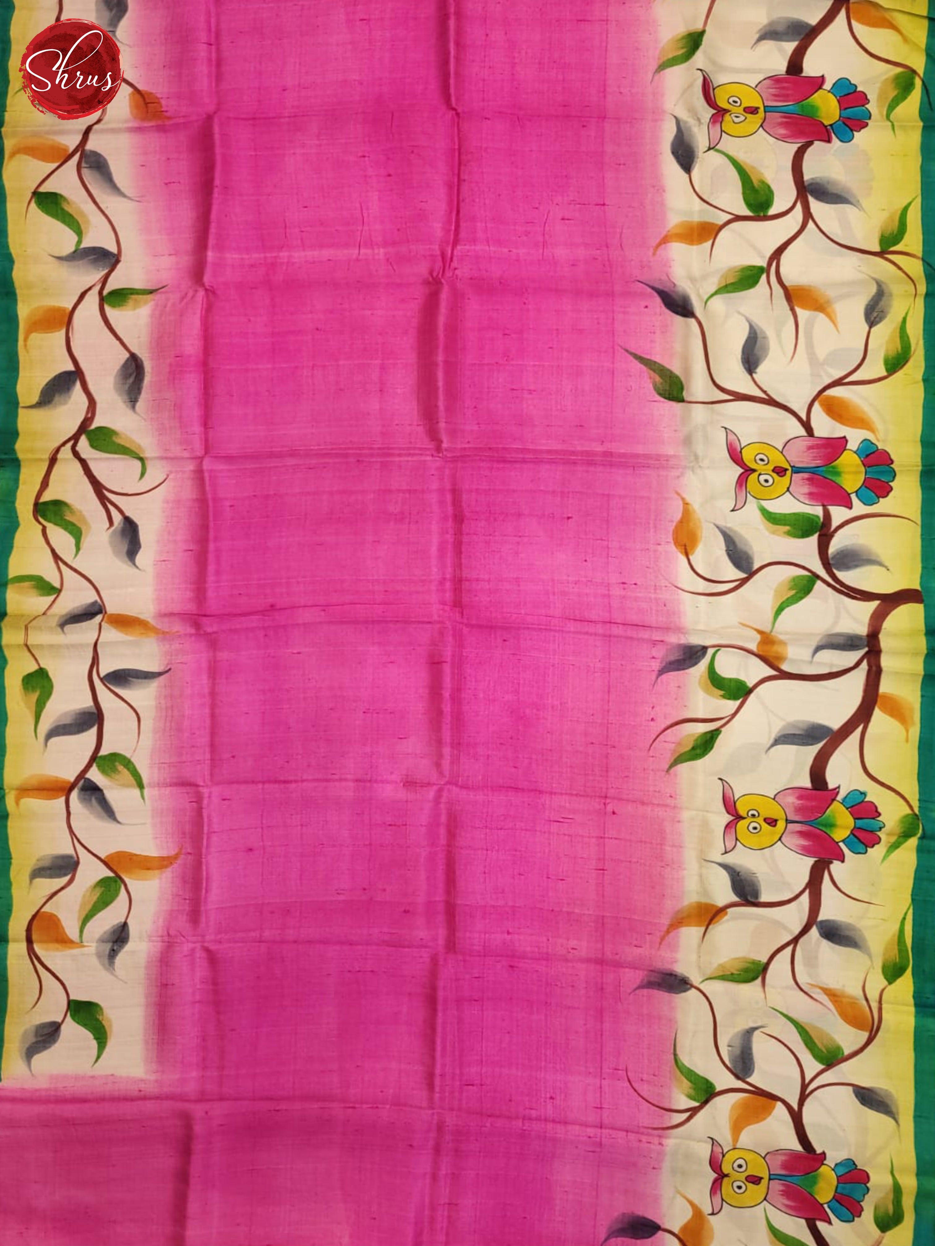 cream and pink-Murshidabad Silk - Shop on ShrusEternity.com