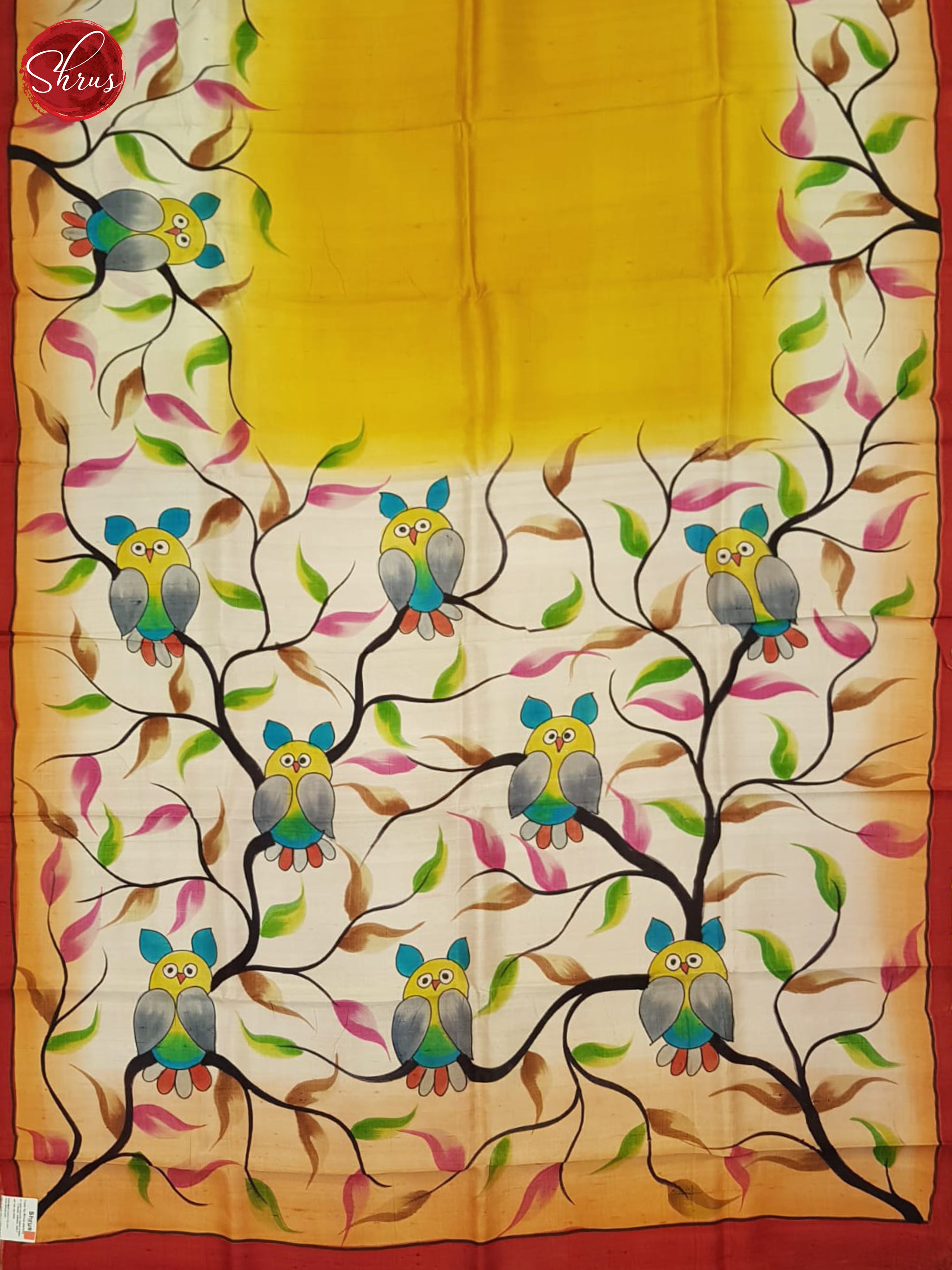 Mustard And Pink-Murshidabad Silk - Shop on ShrusEternity.com