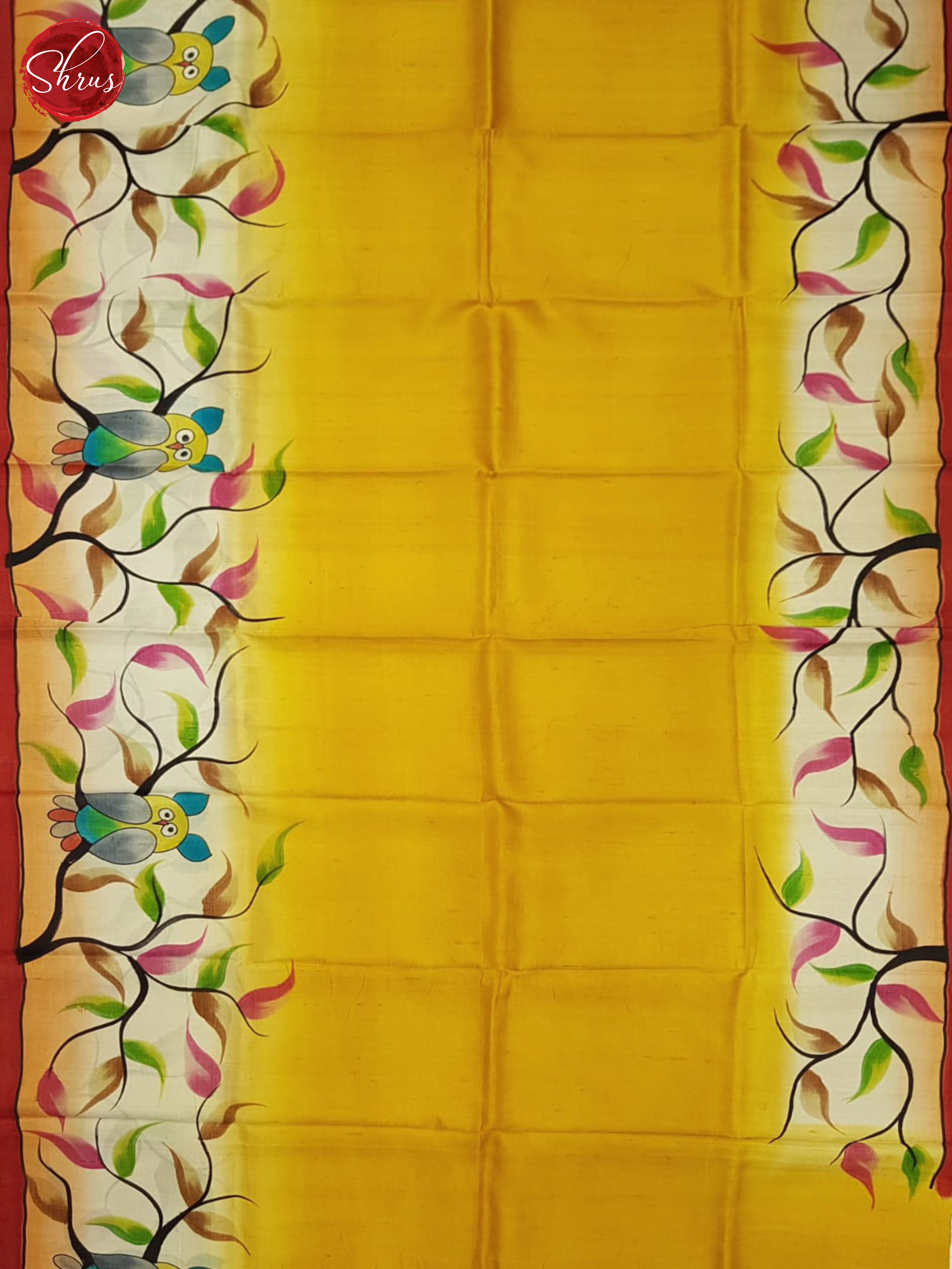 Mustard And Pink-Murshidabad Silk - Shop on ShrusEternity.com