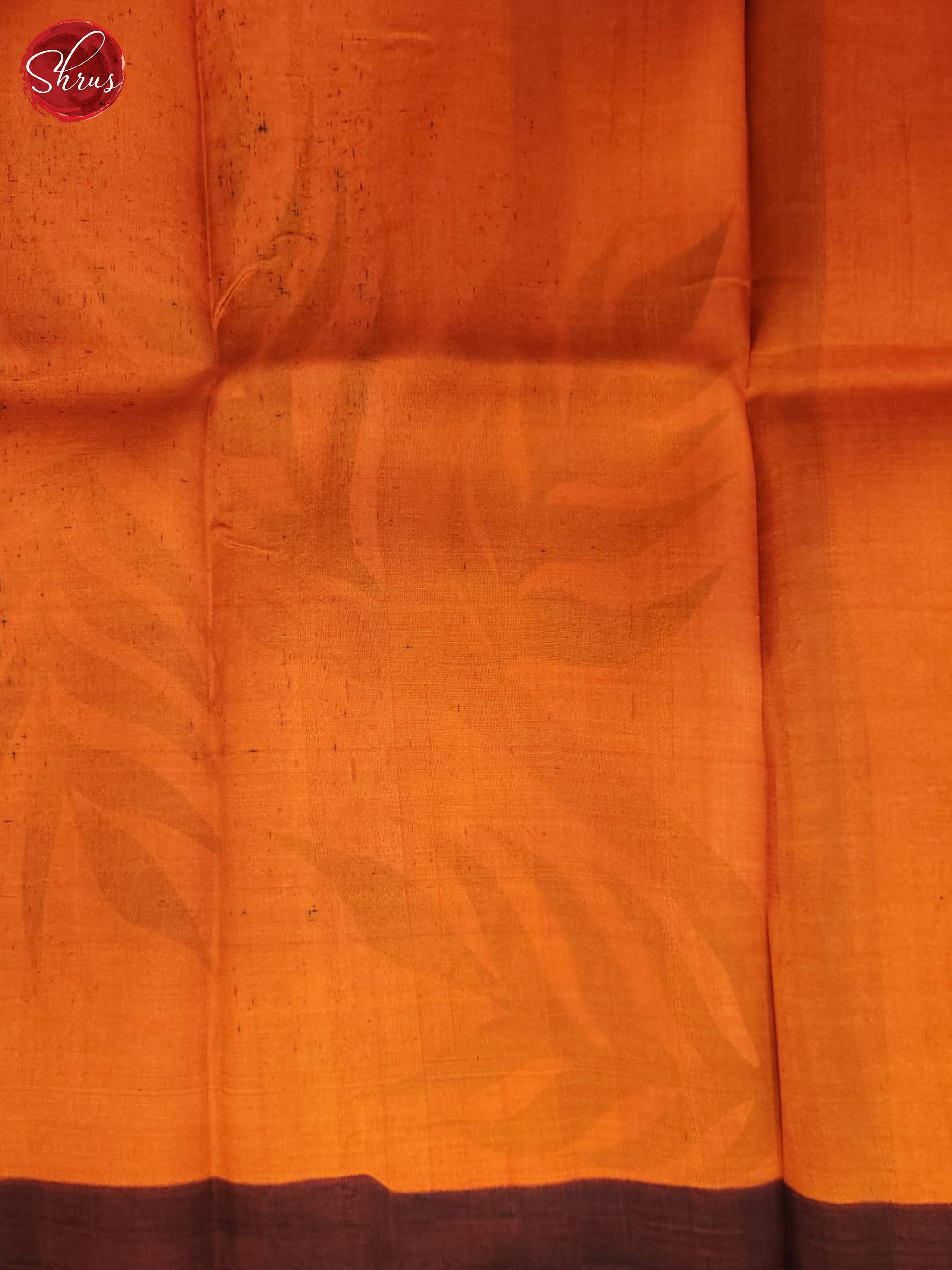 Cream & Orange- Murshidabad Silk Saree - Shop on ShrusEternity.com