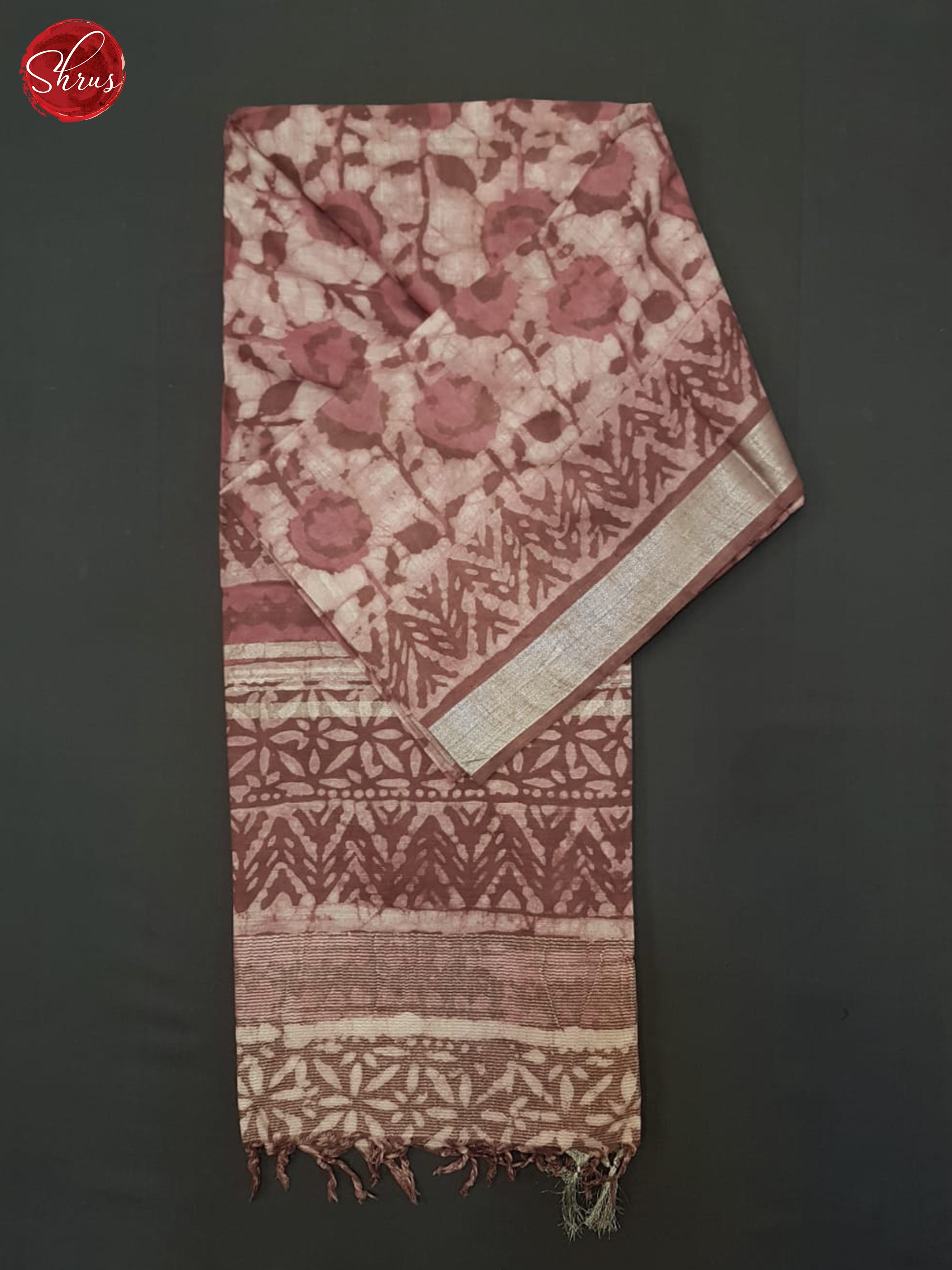 Dusty Pink(single tone)-Linen cotton saree - Shop on ShrusEternity.com