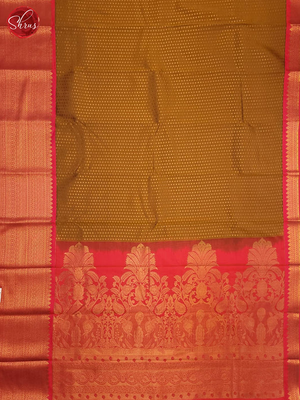 Brown & Pink - Semi Kanchipuram Saree - Shop on ShrusEternity.com