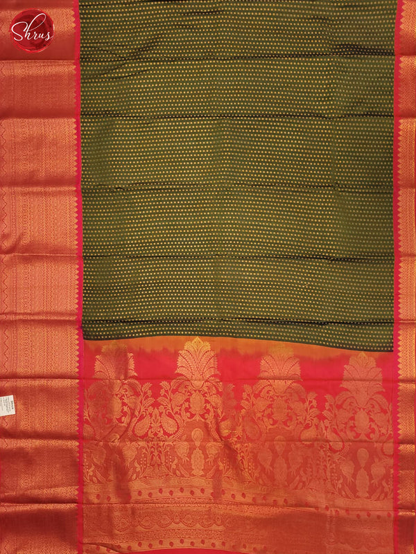Green & Pink- Semi Kanchipuram Saree - Shop on ShrusEternity.com