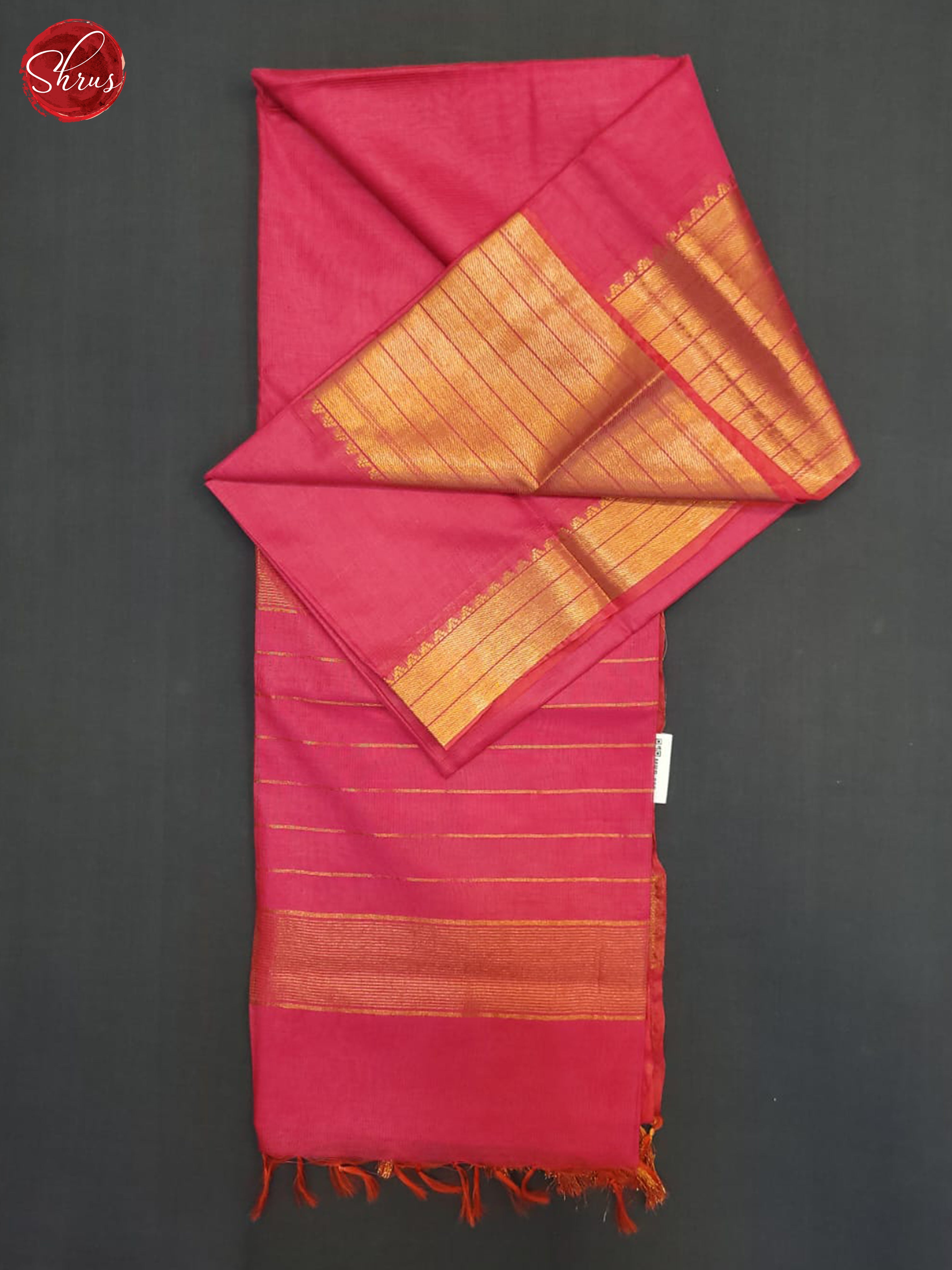 Pink(Single Tone) - Semi Tussar Saree - Shop on ShrusEternity.com