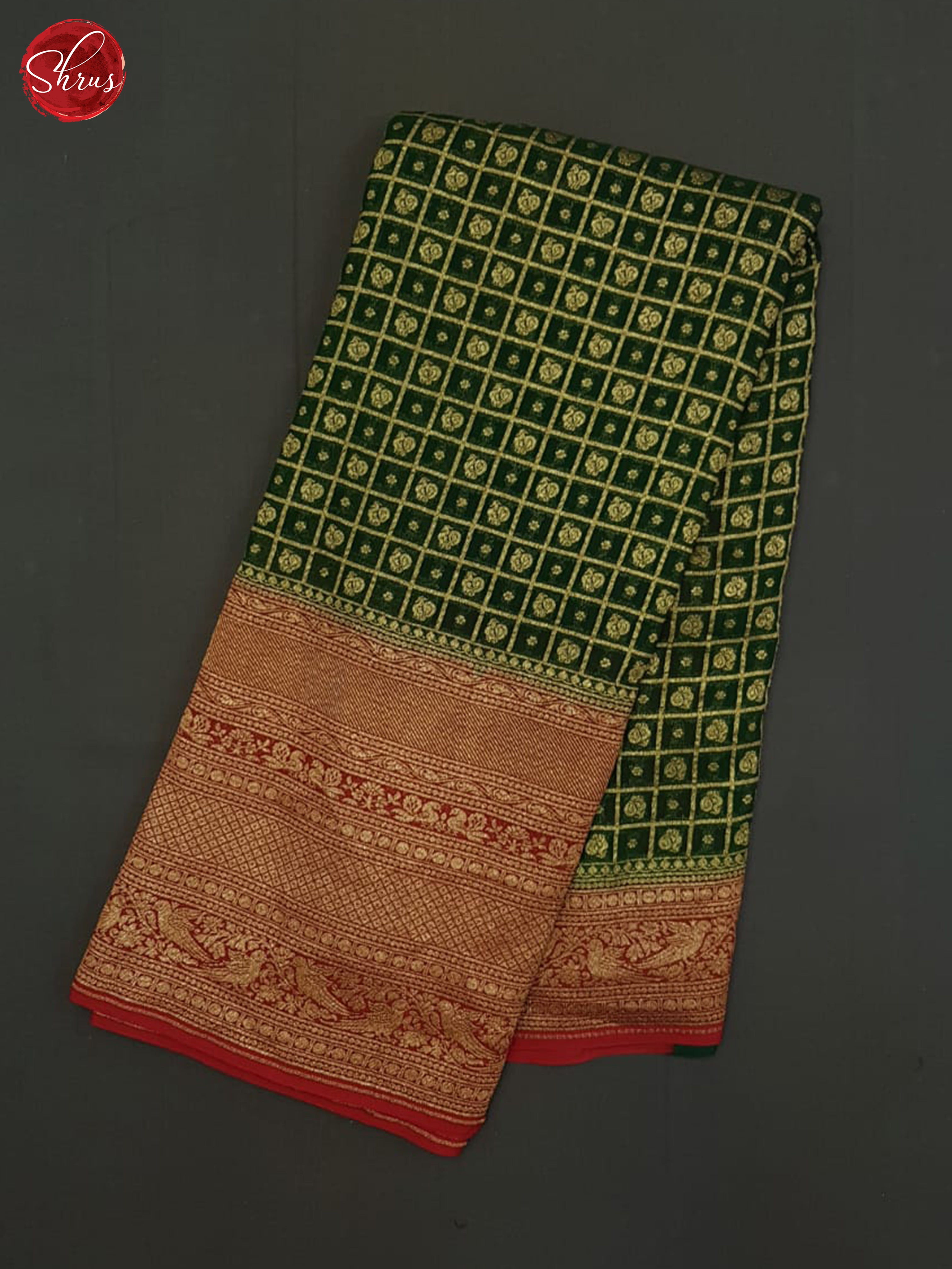 Green And Red- Georgette Silk Saree - Shop on ShrusEternity.com