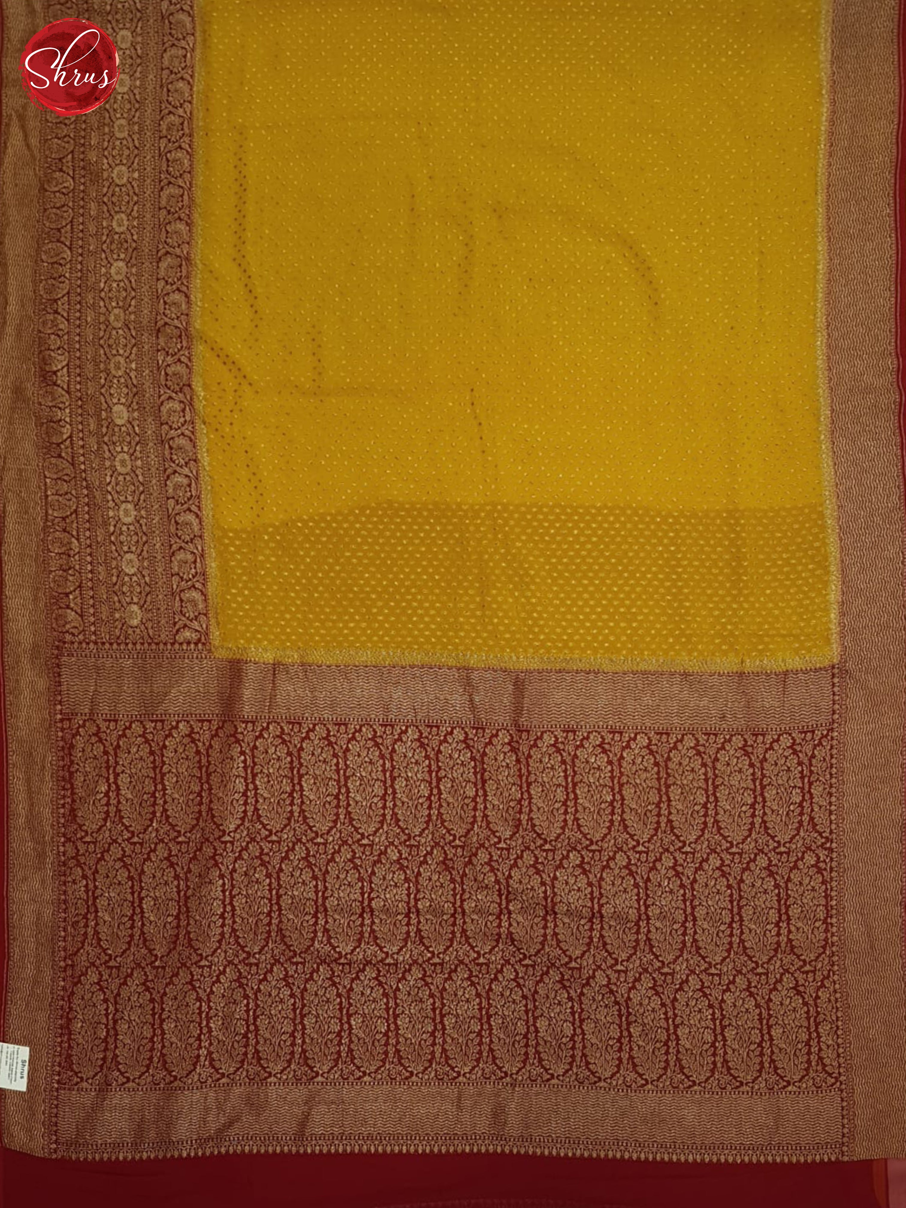 Yellow And Red- Georgette Silk Saree - Shop on ShrusEternity.com