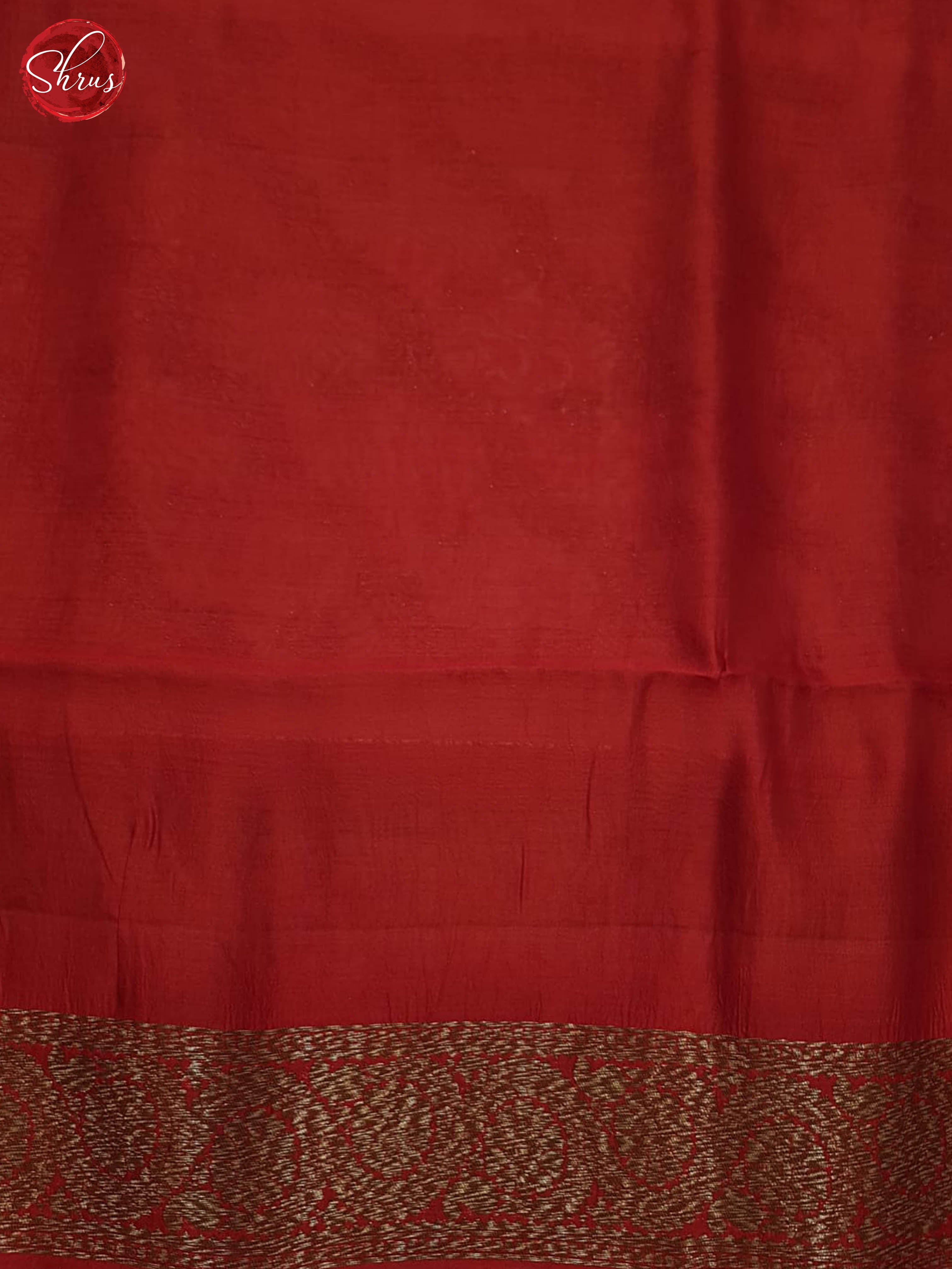 Beige And Red - Banarasi Silk Saree - Shop on ShrusEternity.com