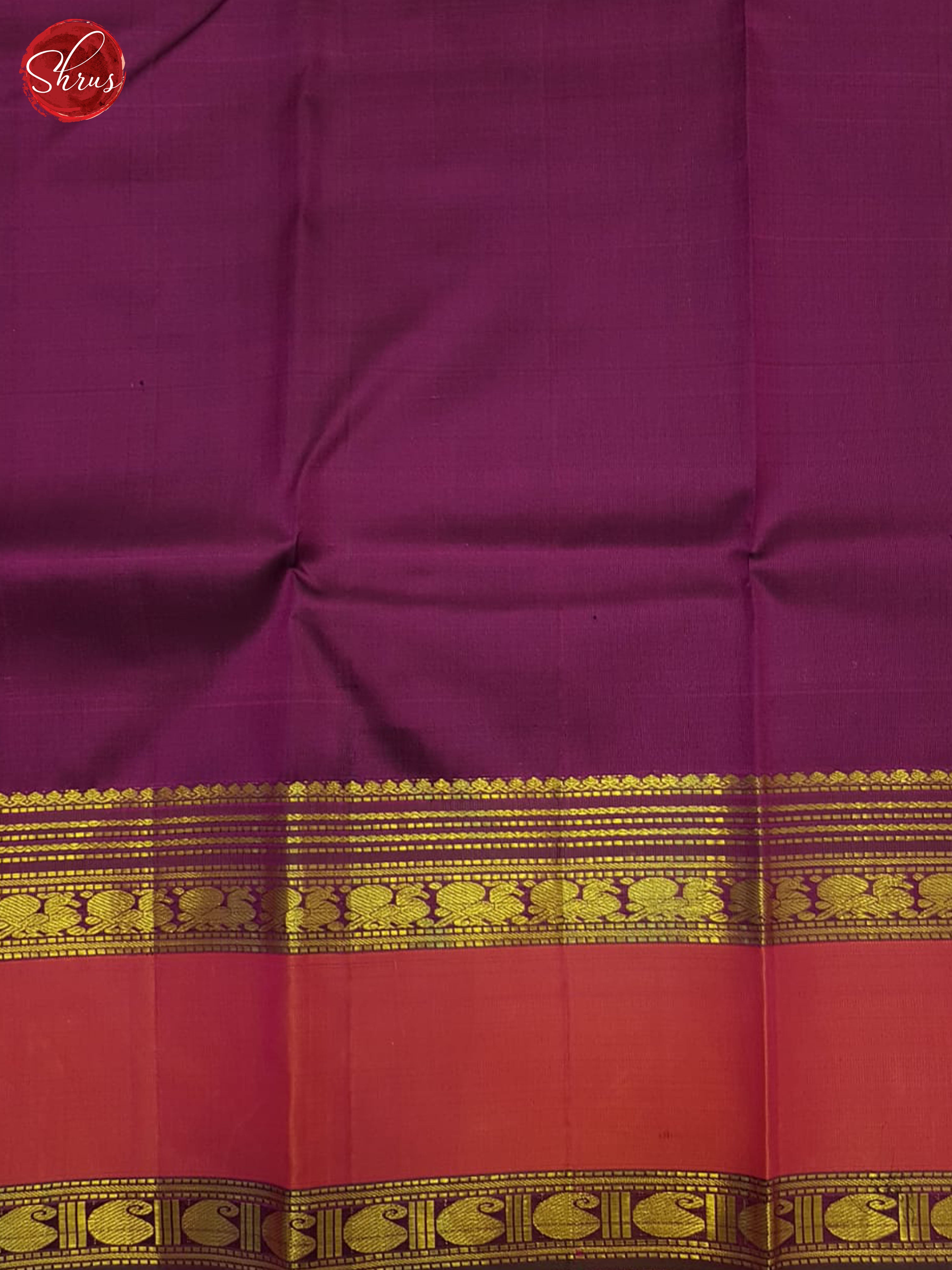 Wine And Pink-Kanchipuram silk saree - Shop on ShrusEternity.com