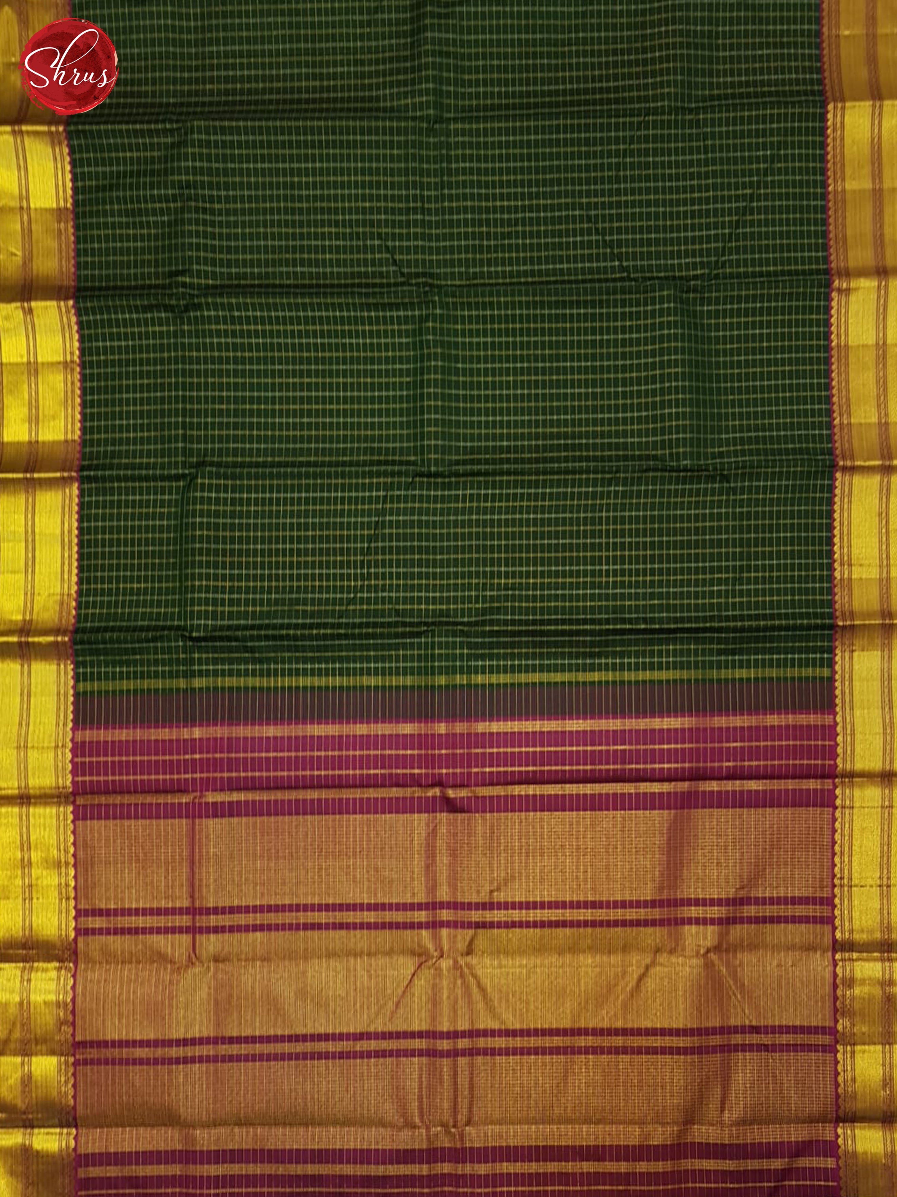 Green & Maroon - Kanchipuram Silk Saree - Shop on ShrusEternity.com