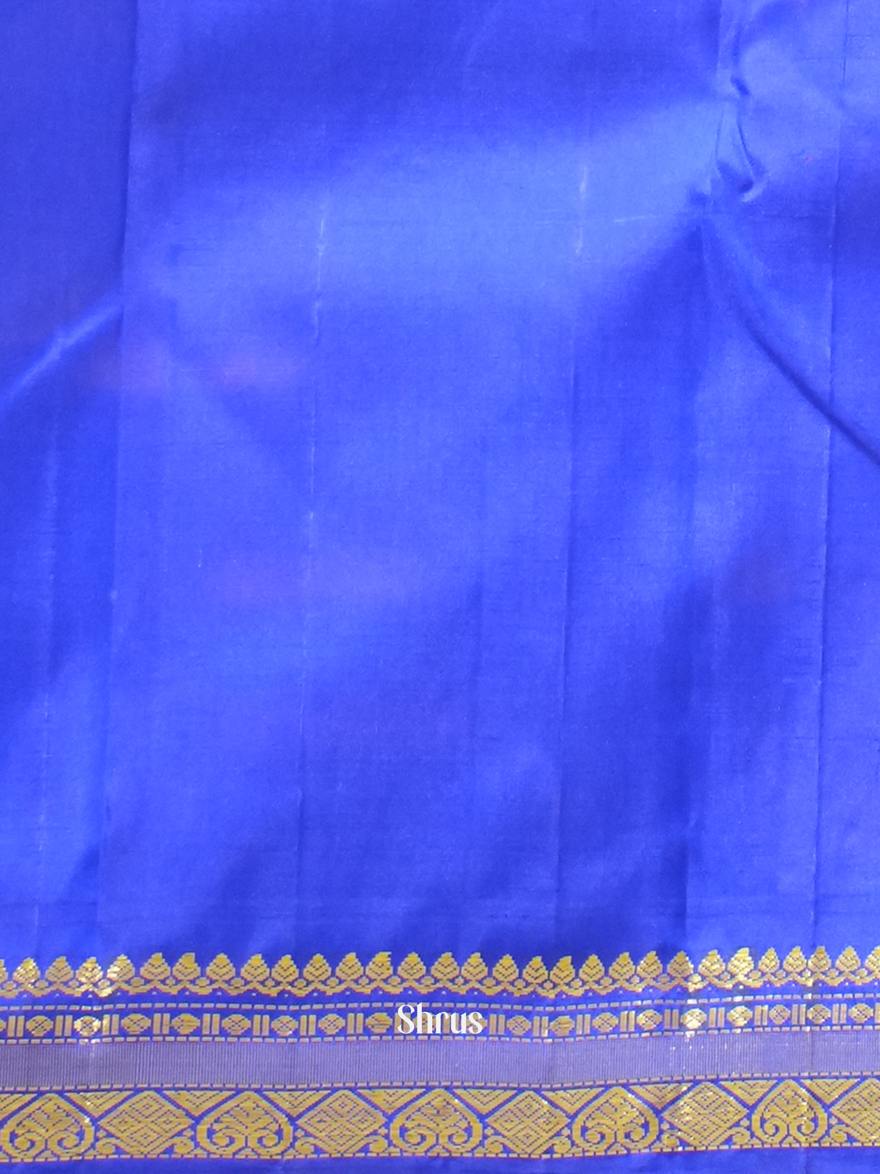 Orange And Blue - Korvai Kanchipuram Silk saree