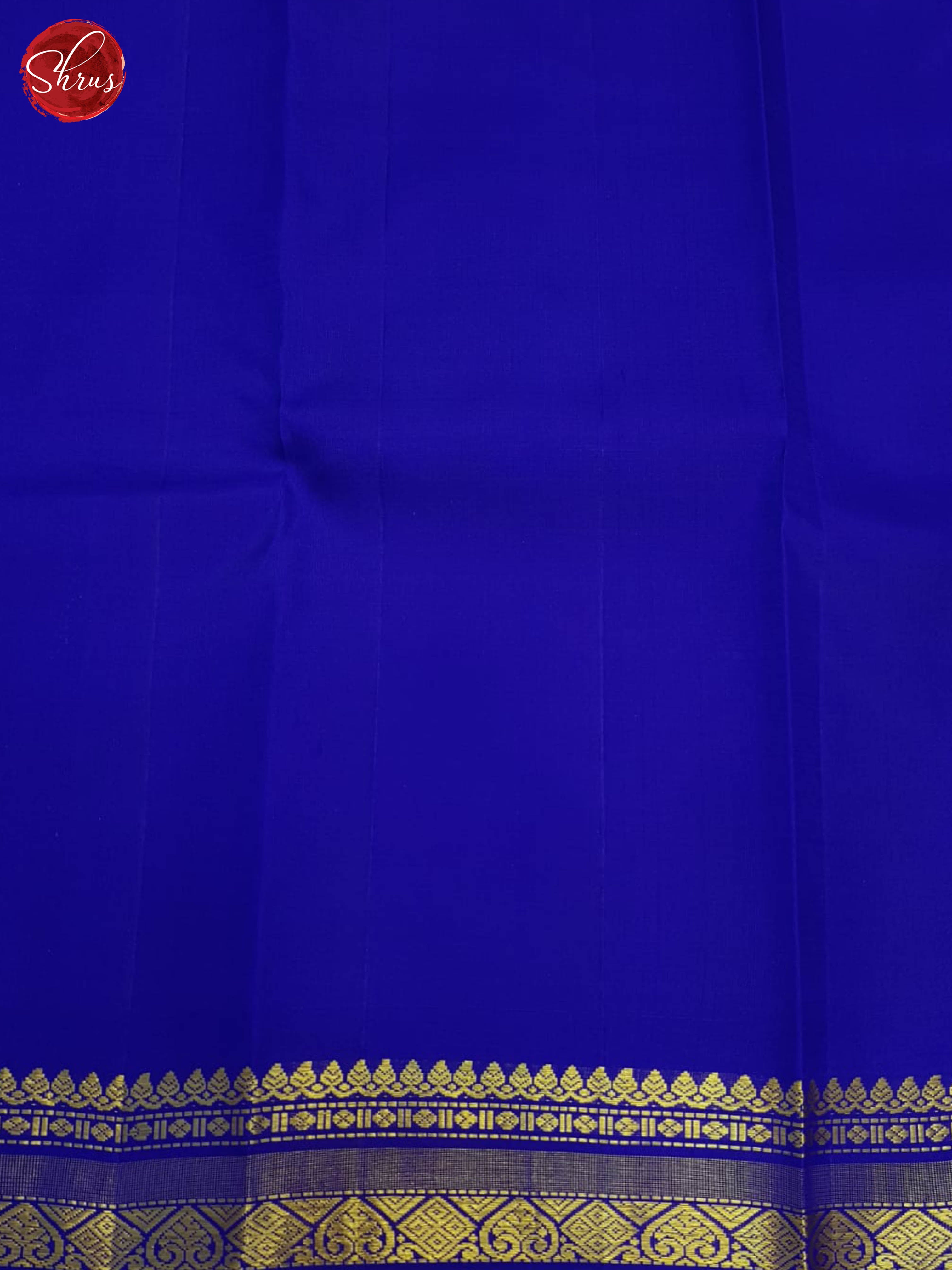 Orange And Blue-Kanchipuram Silk saree - Shop on ShrusEternity.com