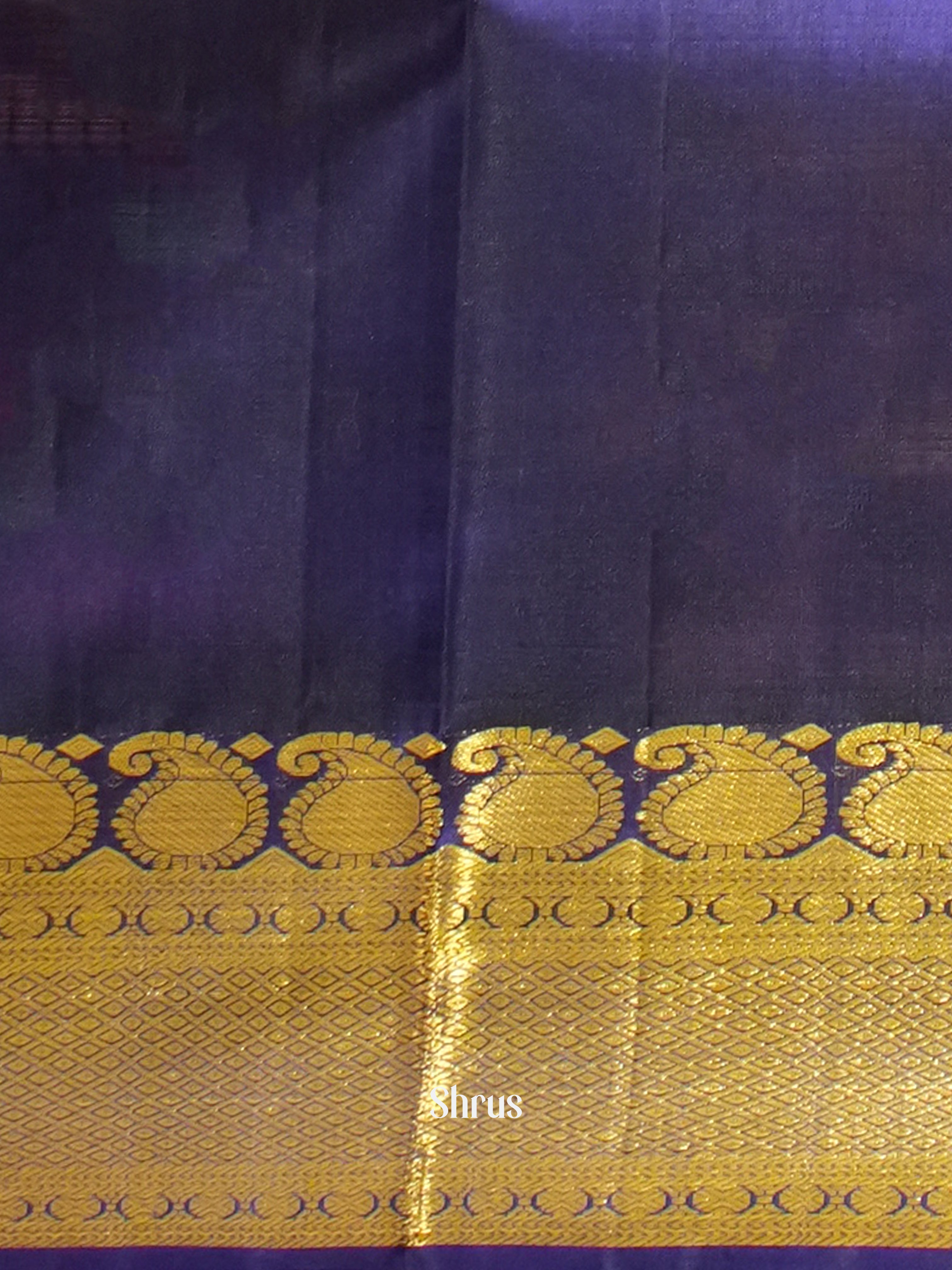 Orange & Blue - Korvai Kanchipuram Silk Saree