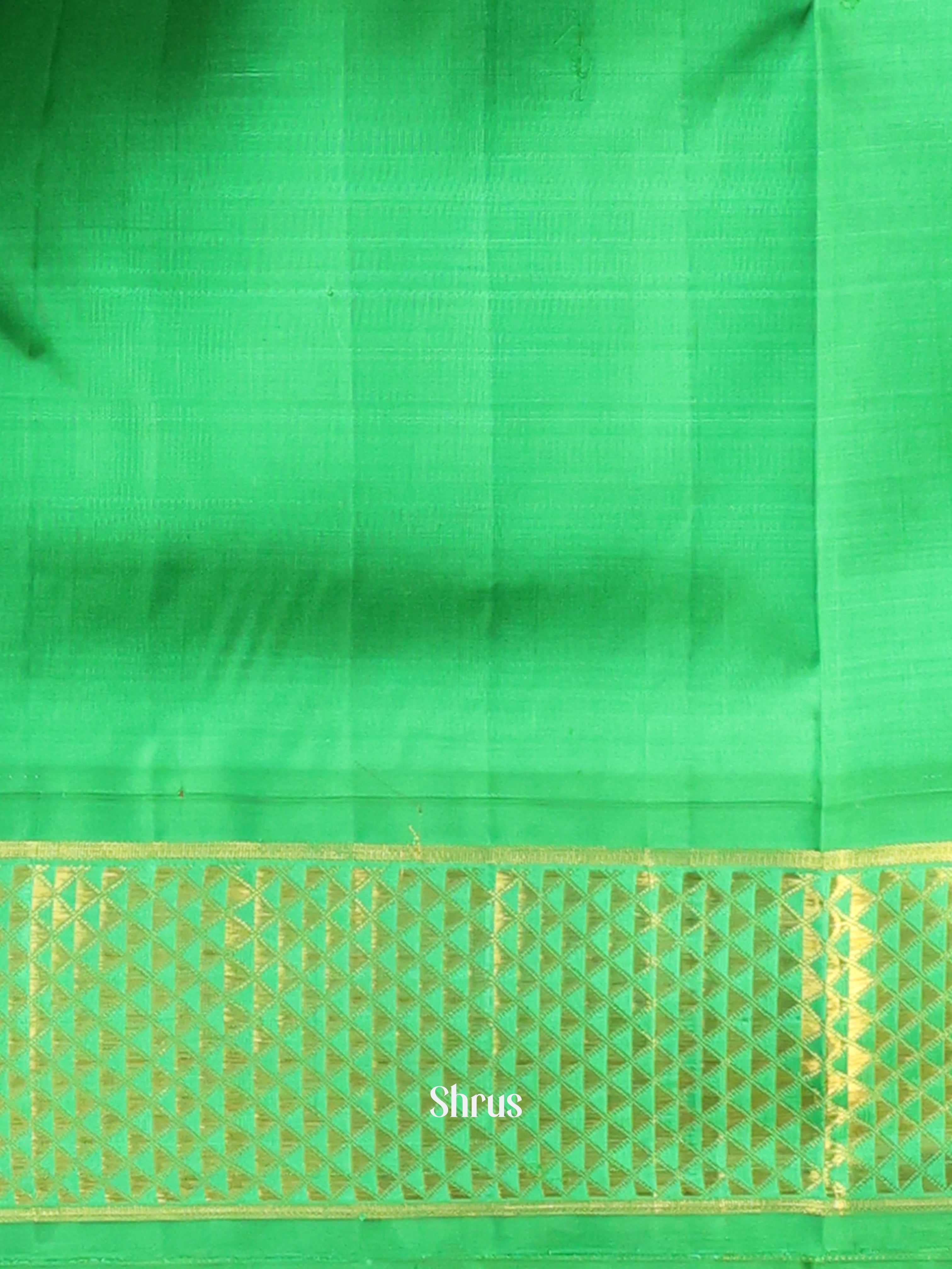 Wine and green - Kanchipuram silk  Saree(9 Yards)