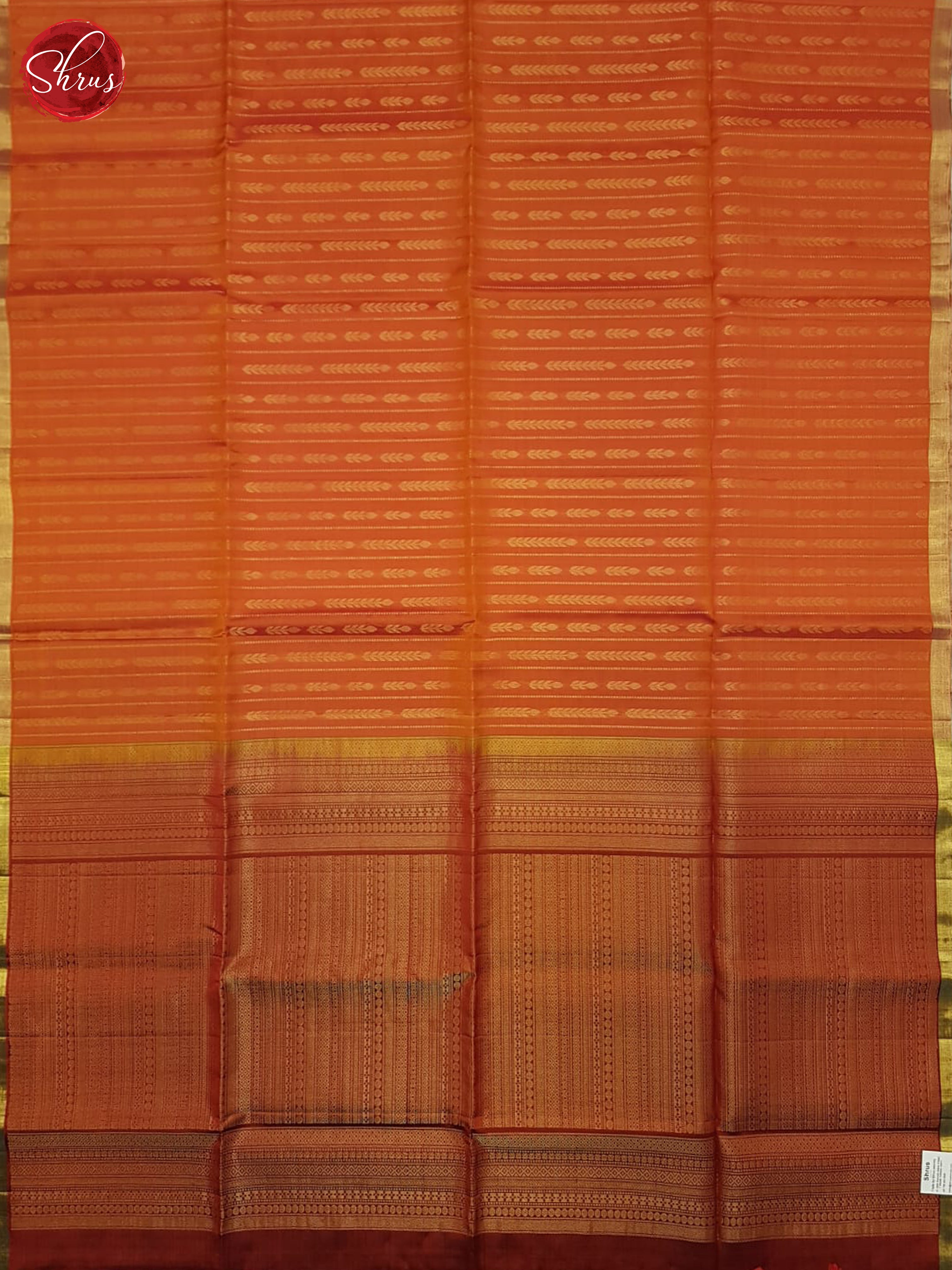 Orange & Maroon - Soft Silk Halfpure Saree - Shop on ShrusEternity.com
