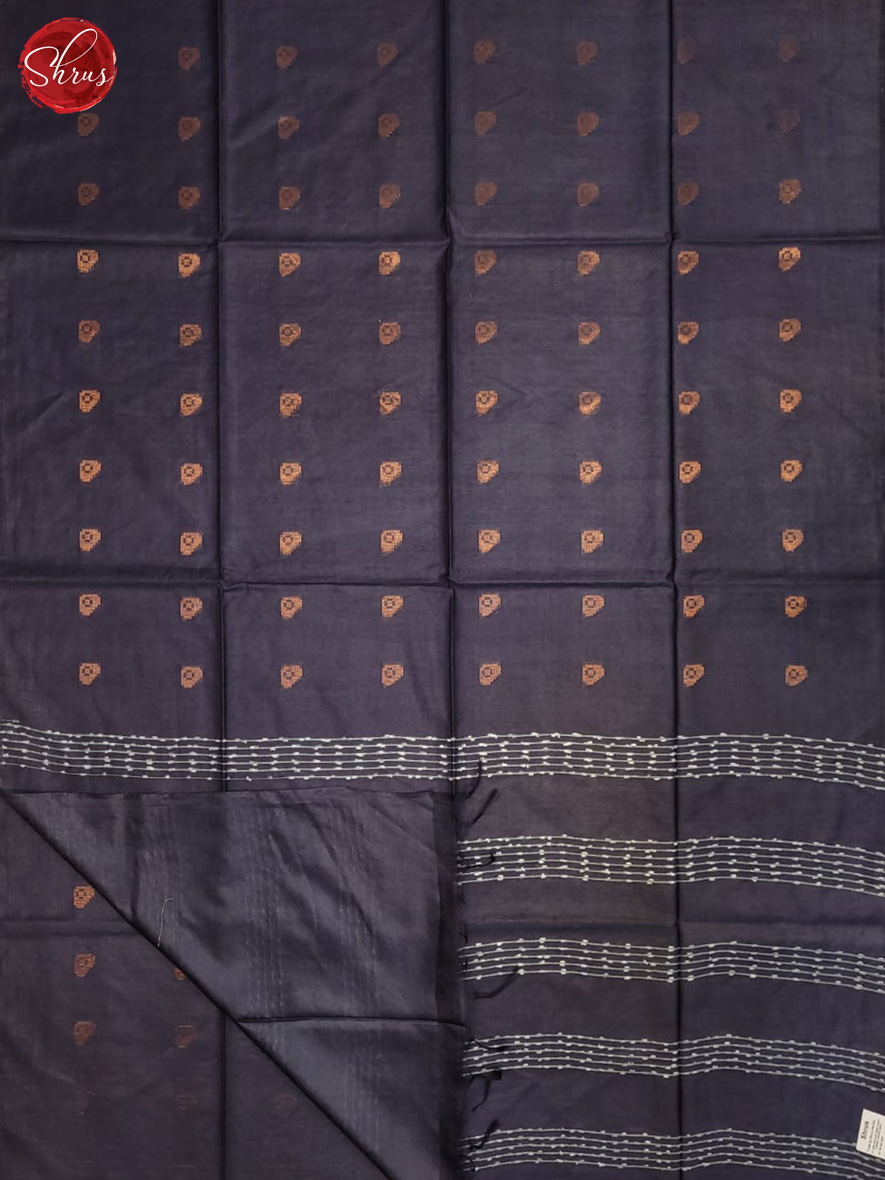 Bluish Grey(Single tone) - Semi Tussar Saree - Shop on ShrusEternity.com